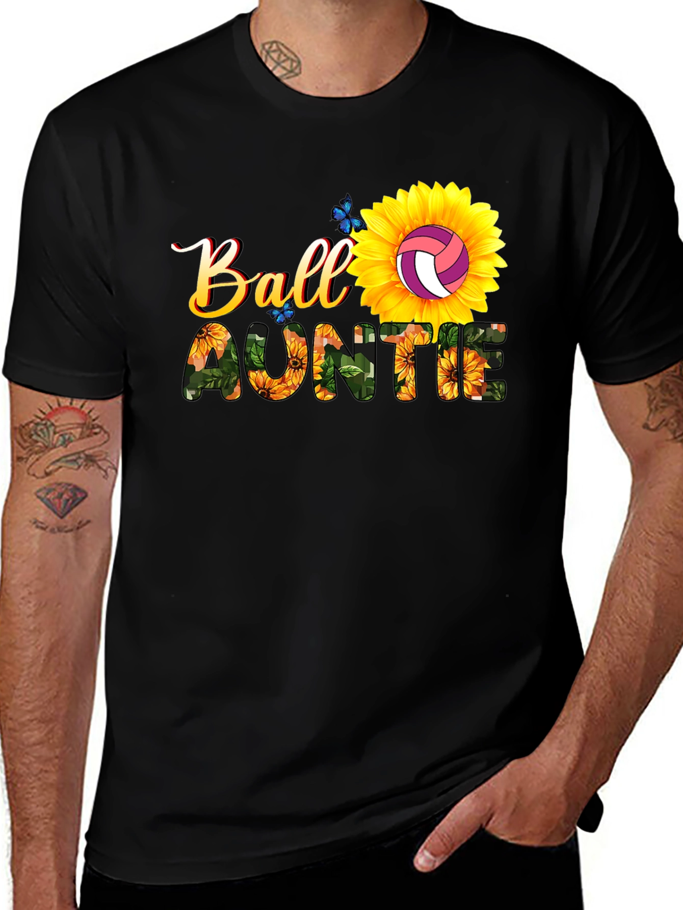 Variant 24 of Ball Auntie Sunflower Volleyball T-Shirt