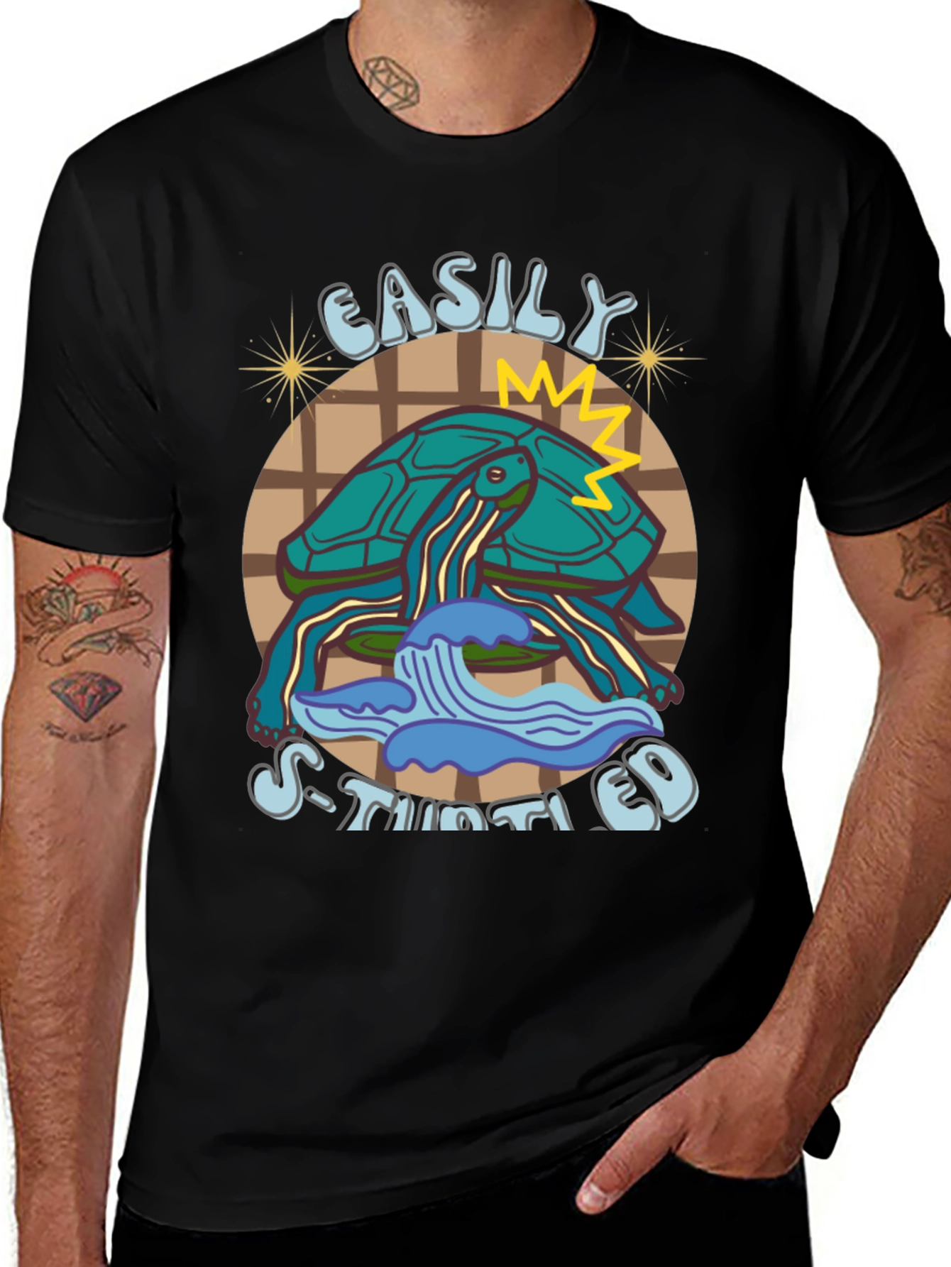 Variant 16 of Easily Stimulated Turtle Graphic Tee