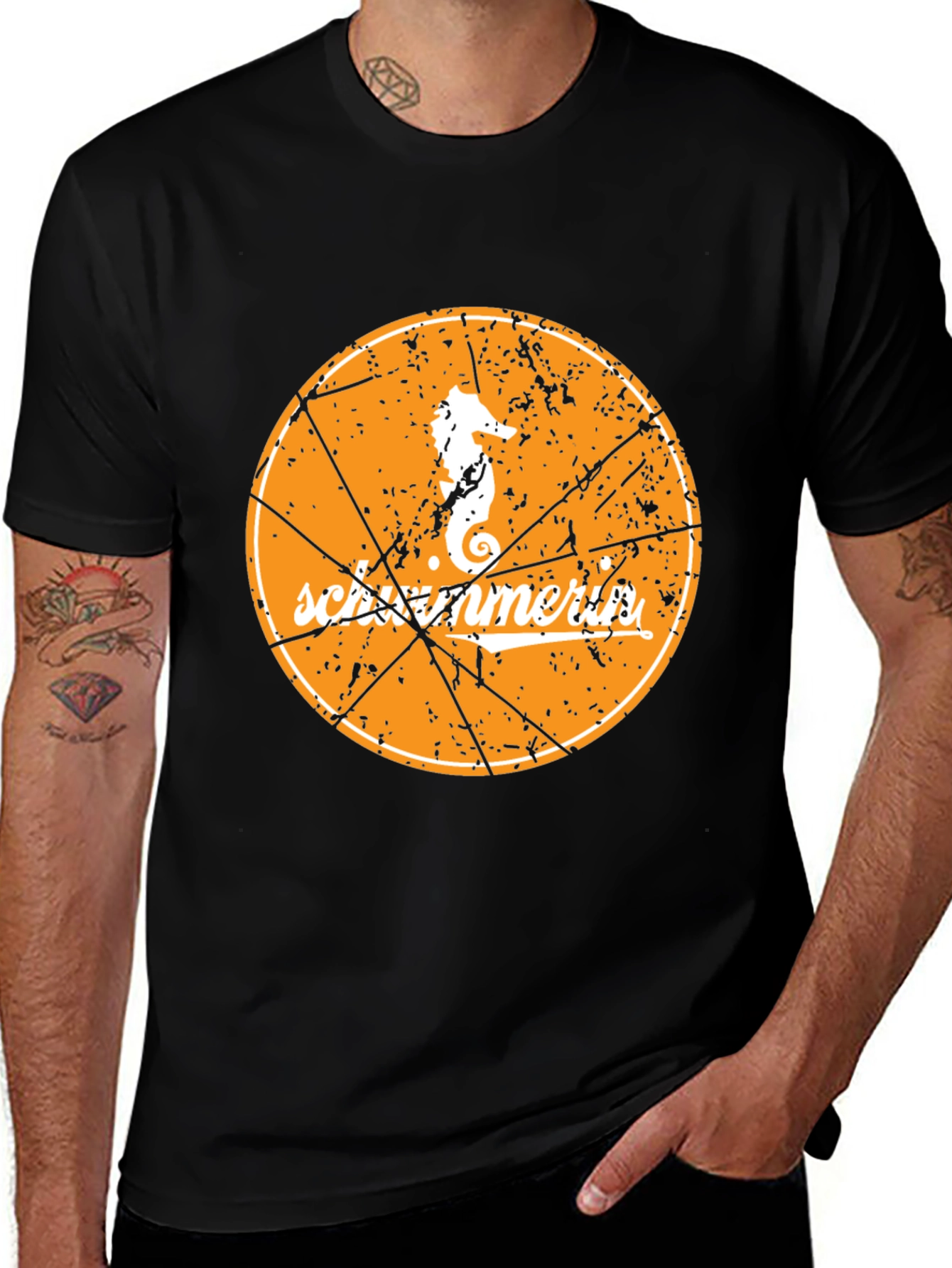 Variant 25 of Seahorse Scrimmers Graphic Black T-Shirt