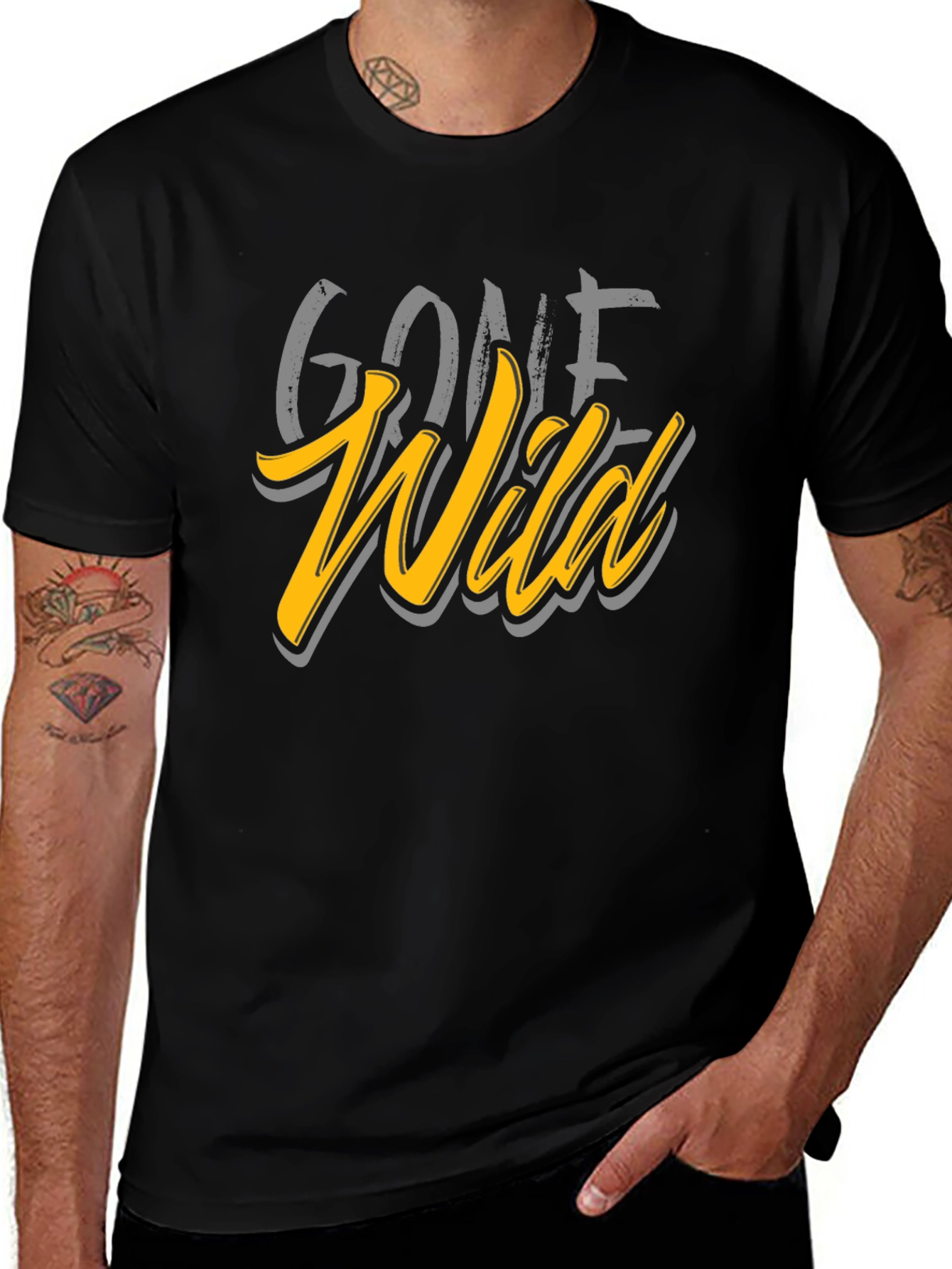 Variant 5 of Gone Wild Graphic T-Shirt - Black