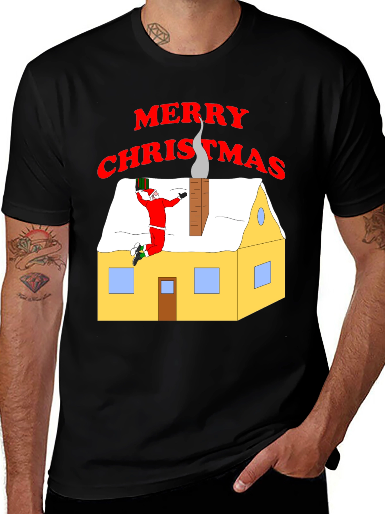 Funny Santa House Christmas T-Shirt