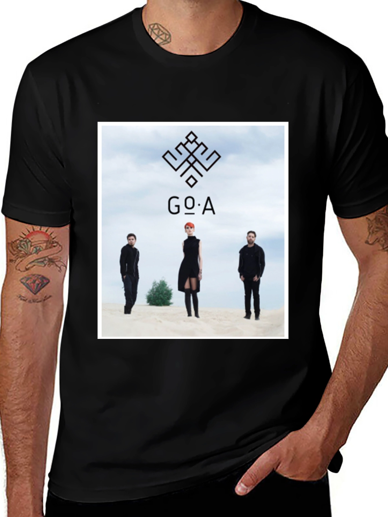 Go_A Band T-Shirt - Black Graphic Tee