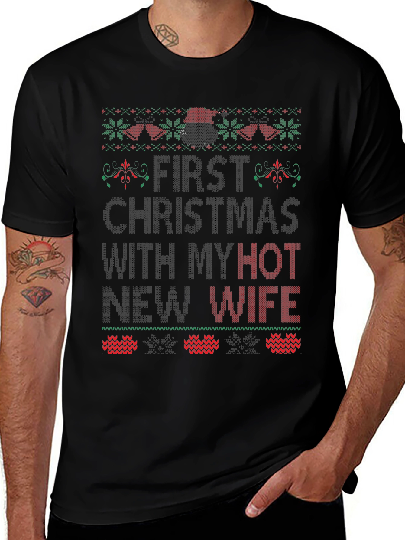 Variant 9 of First Christmas With Hot Wife Graphic Tee