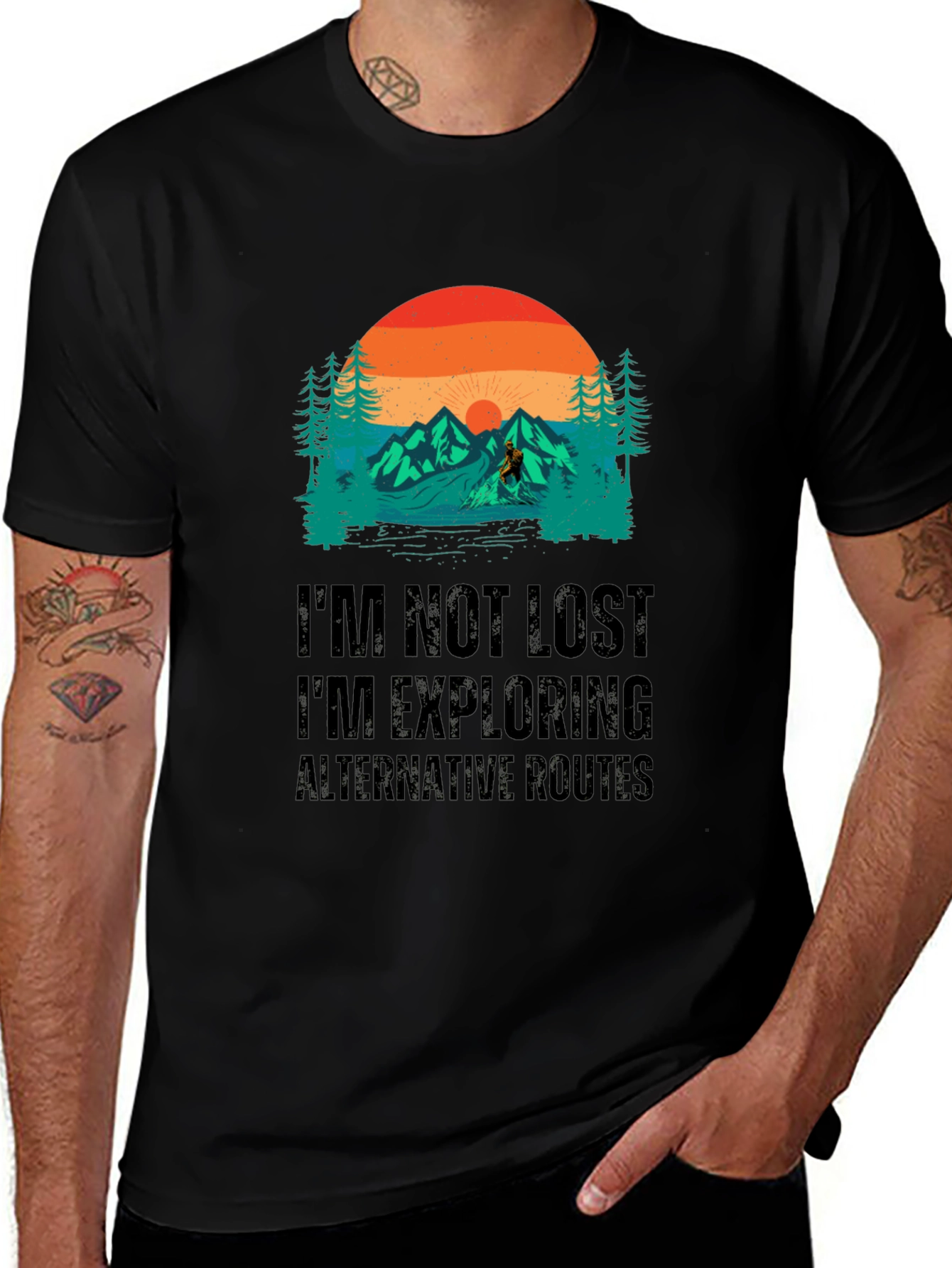 Variant 10 of Explore Alternative Routes Graphic Tee