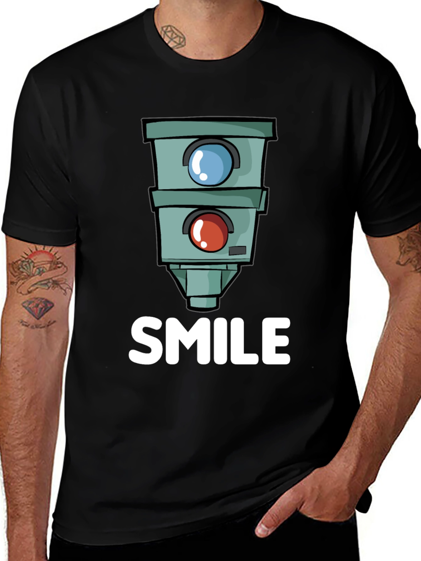 Variant 5 of Smile Traffic Light T-Shirt