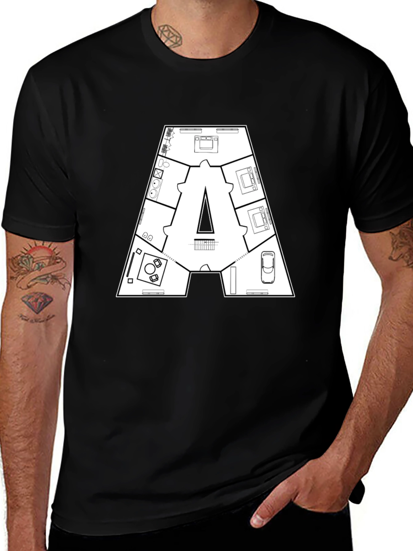 Variant 24 of The Architecture Letter A T-Shirt
