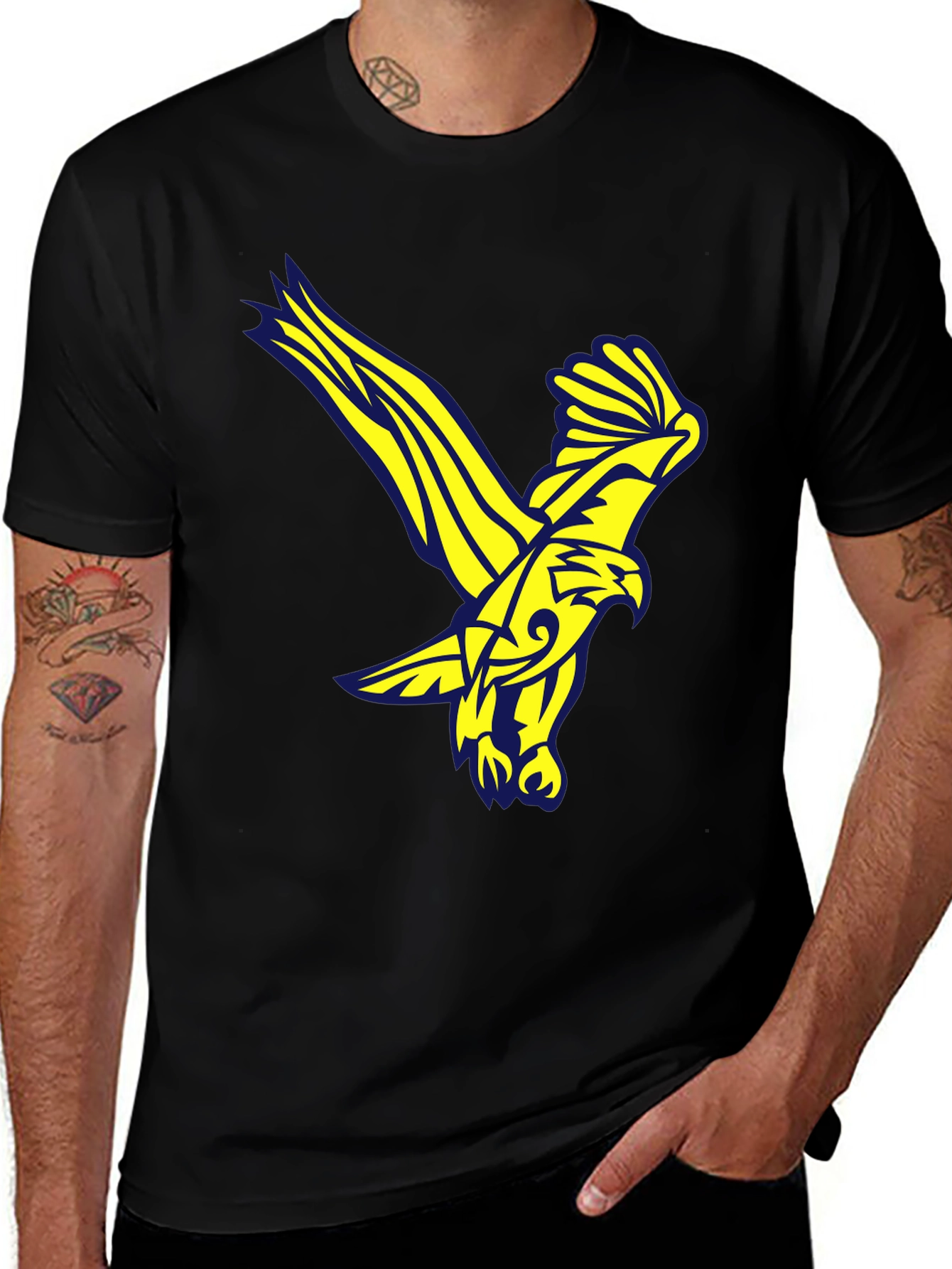 Variant 20 of Eagle Graphic Black T-Shirt for Men