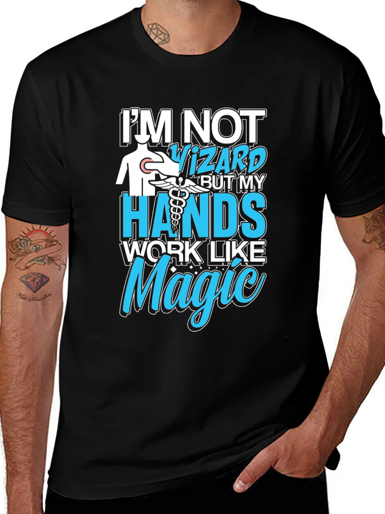 Variant 8 of Medical Magic T-Shirt - Healing Hands Graphic Tee