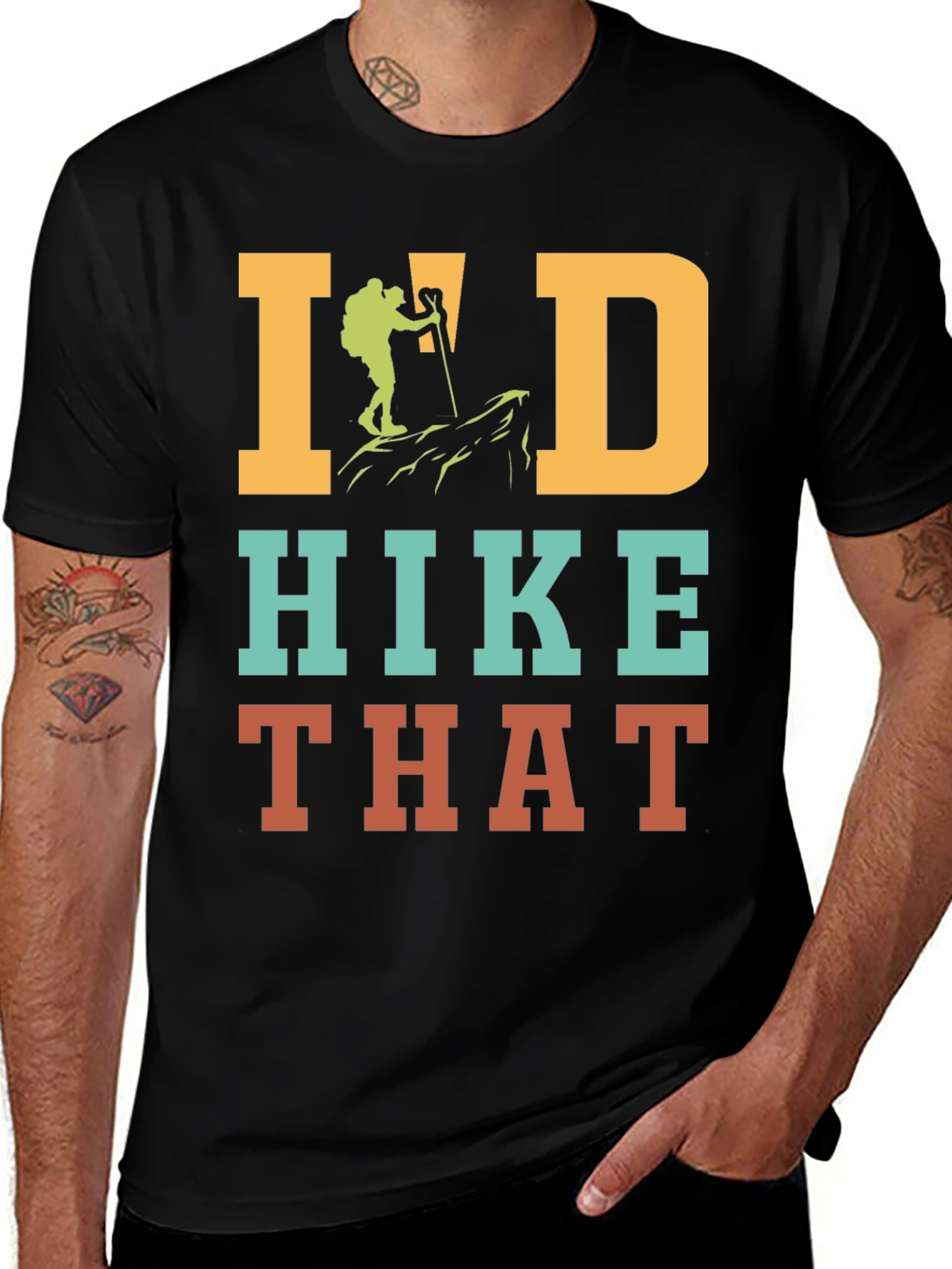 Variant 8 of I'd Hike That Graphic Tee for Outdoor Adventures