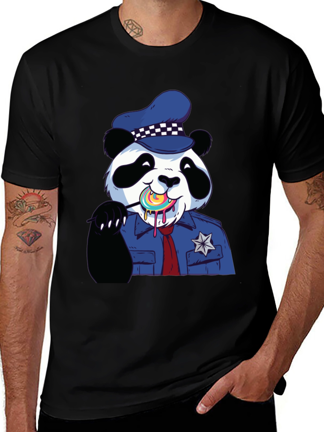 Variant 20 of Panda Police Lollipop T-Shirt