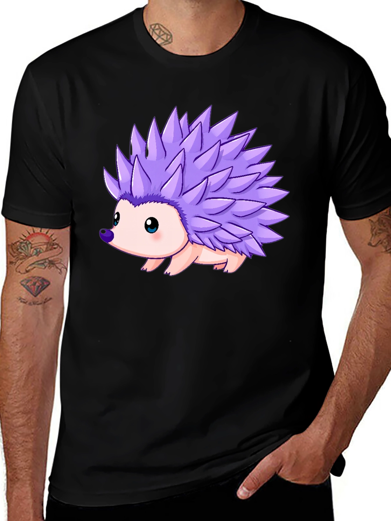 Variant 10 of Cartoon Hedgehog Print T-Shirt