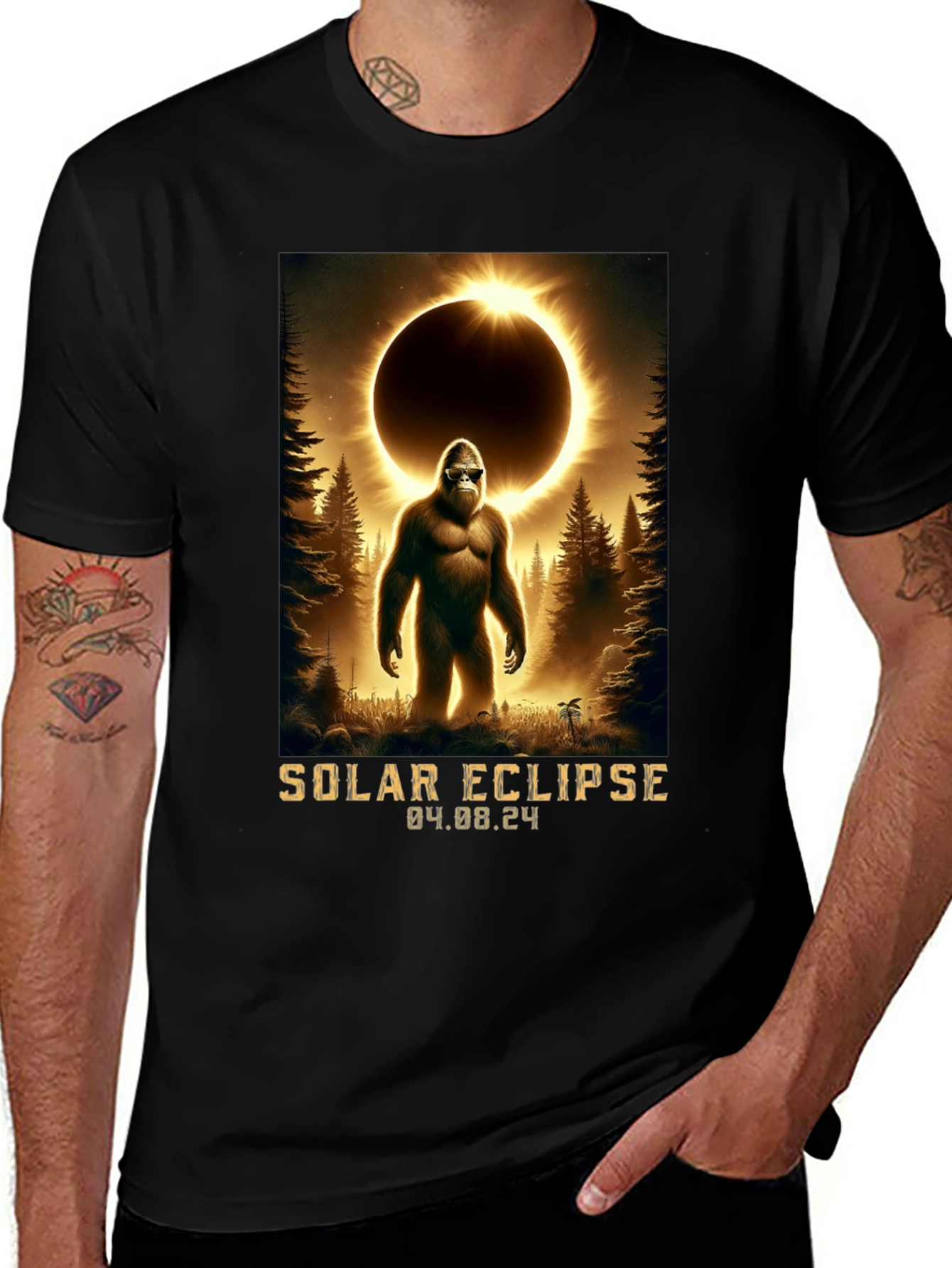 Variant 23 of Solar Eclipse Bigfoot T-Shirt