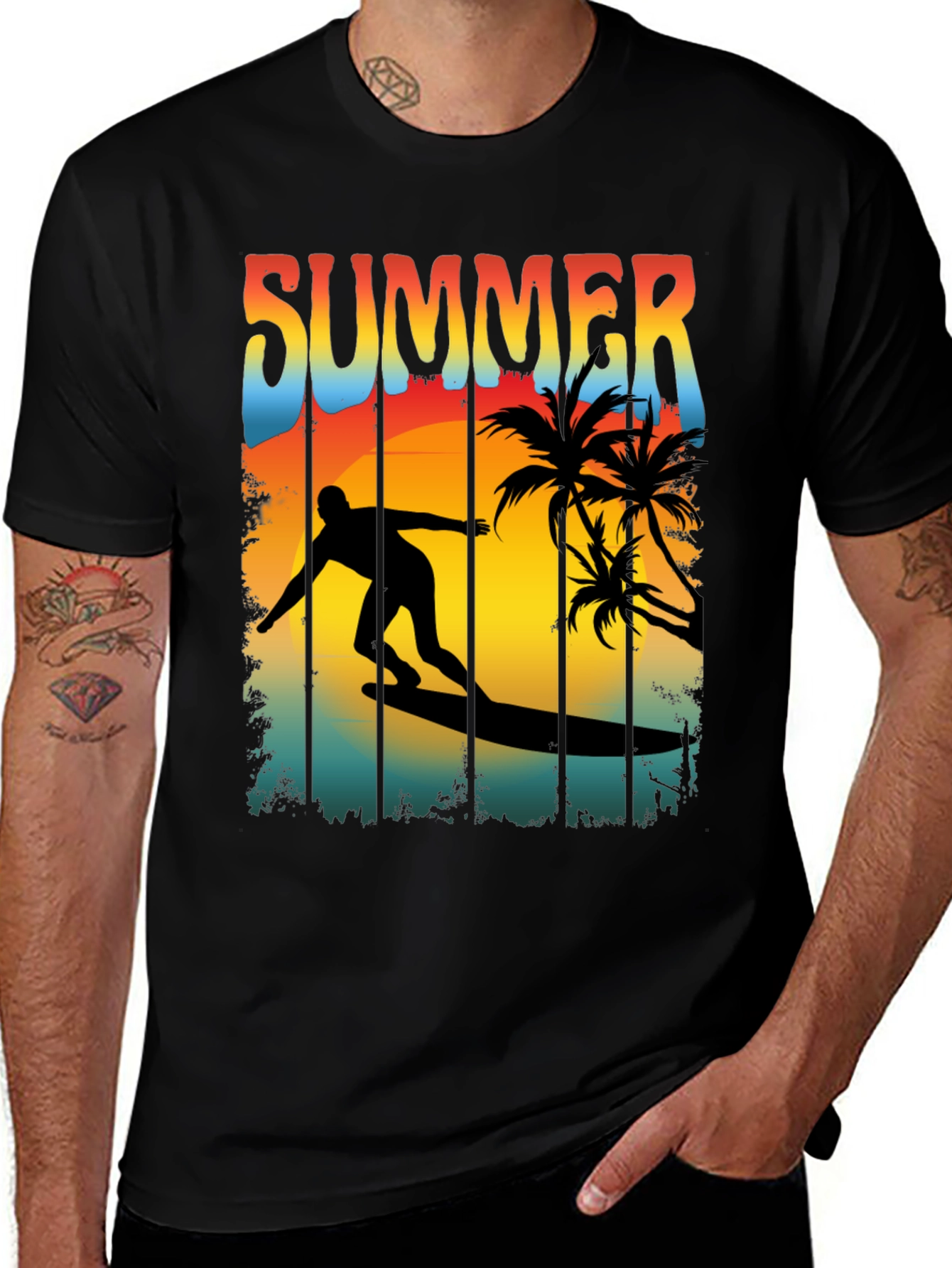 Variant 17 of Summer Surfing T-Shirt - Beach Vacation Vibes