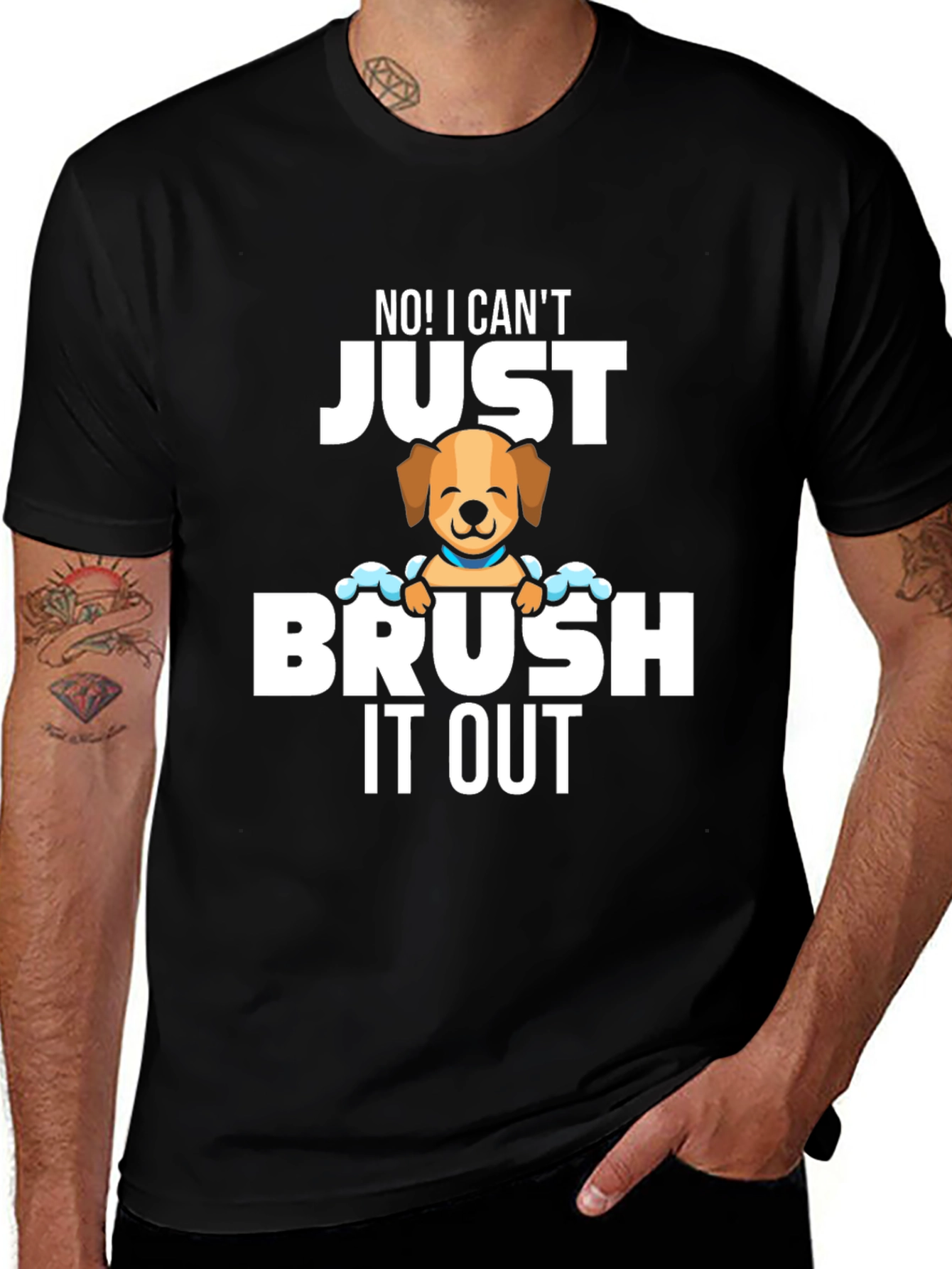 Variant 28 of Funny Dog Groomer T-Shirt - Brush It Out