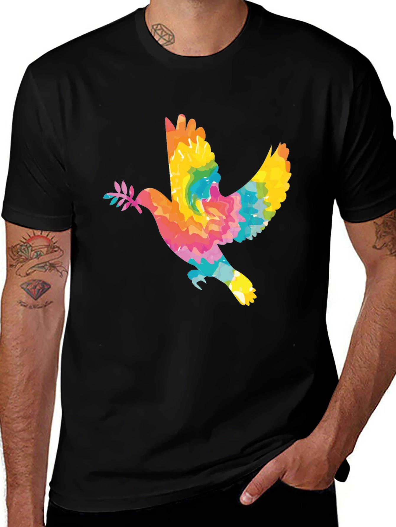 Variant 12 of Peace Dove Tie Dye Graphic T-Shirt