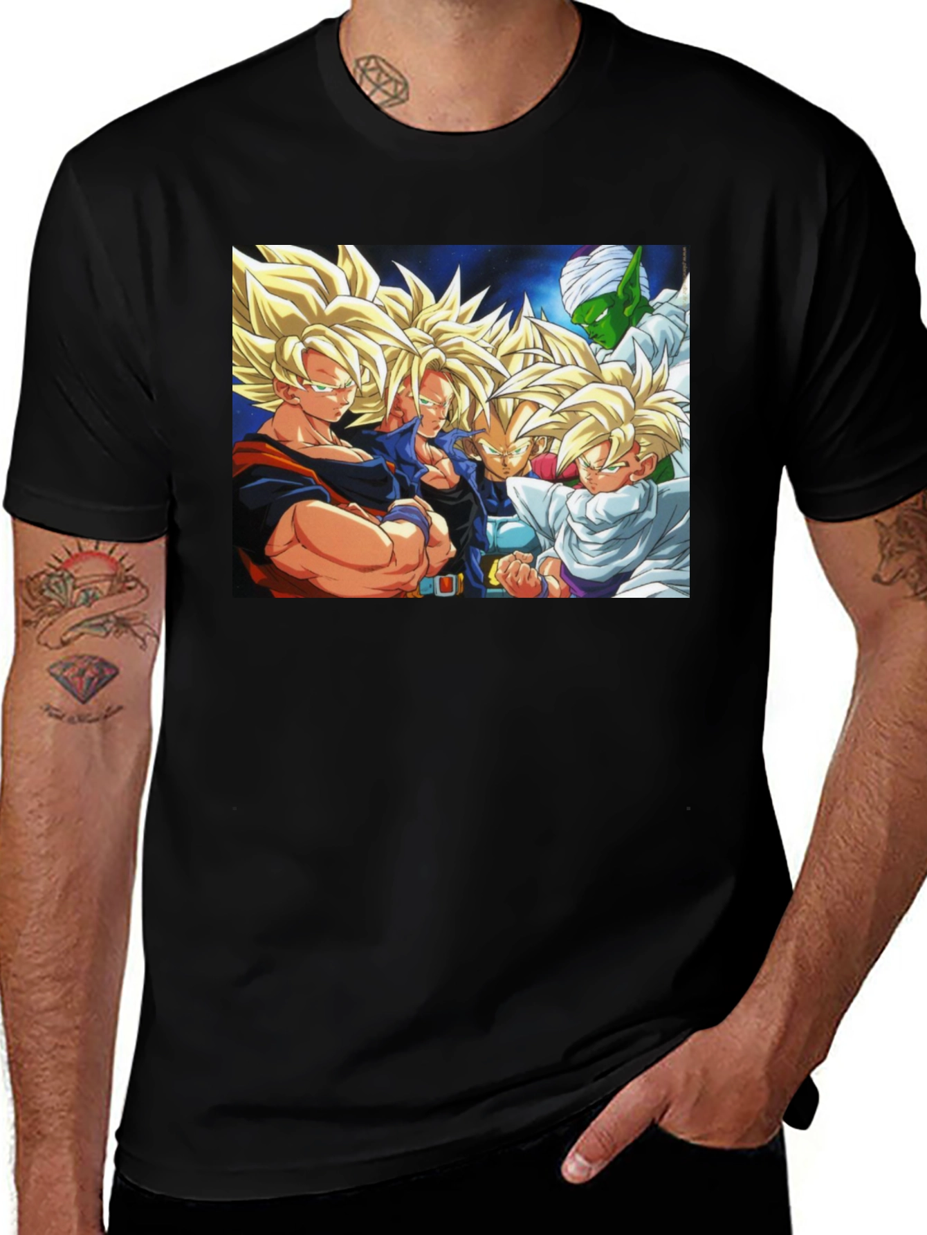 Dragon Ball Z Anime Character Black T-Shirt