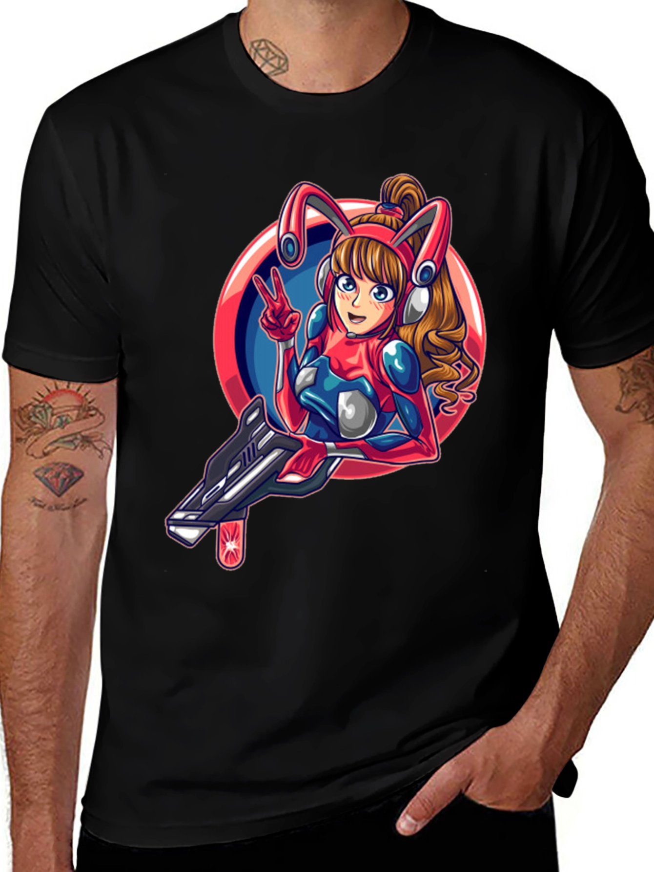 Anime Gamer Girl Graphic Tee