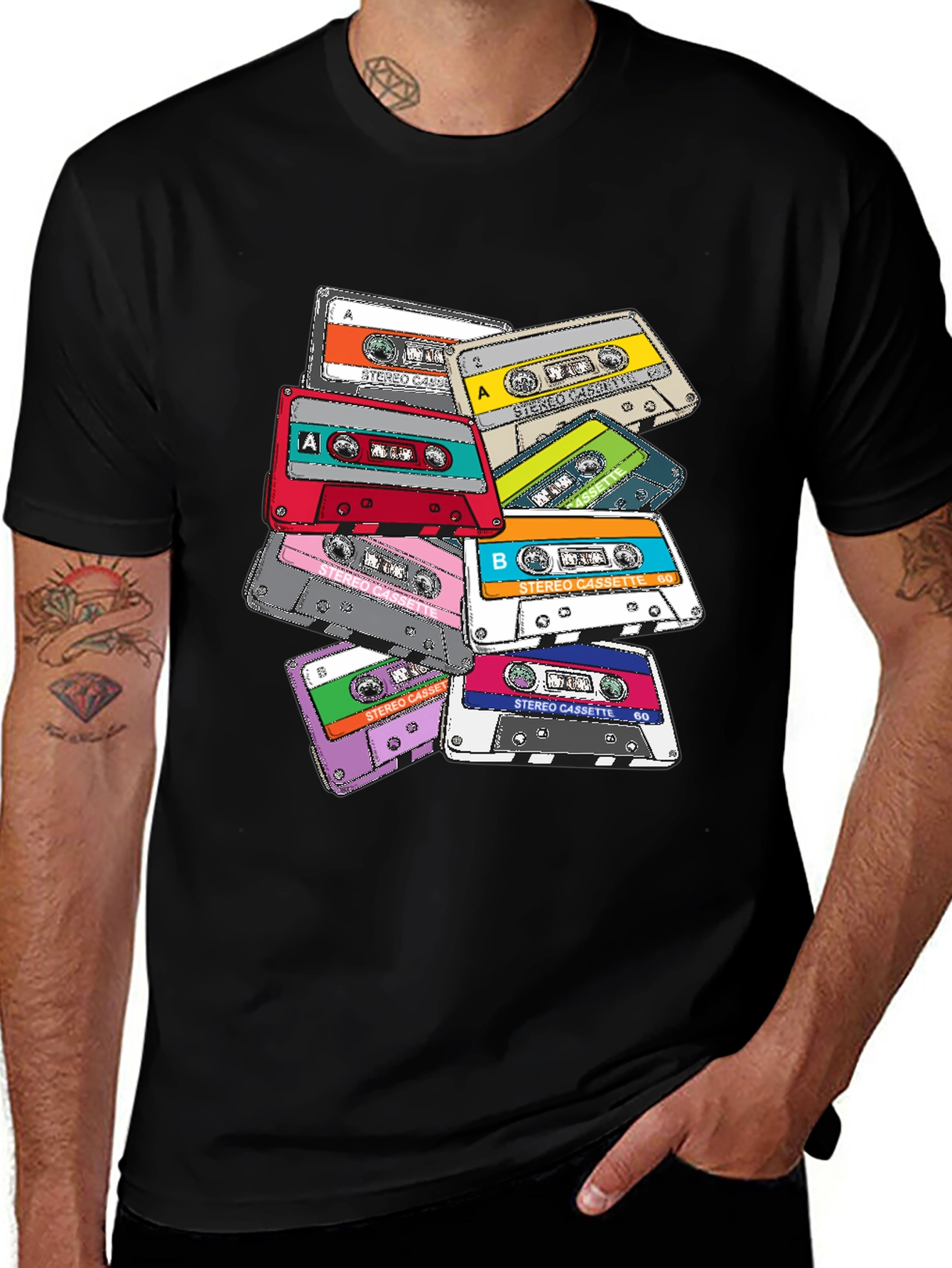 Variant 25 of Retro Cassette Tape Graphic Tee