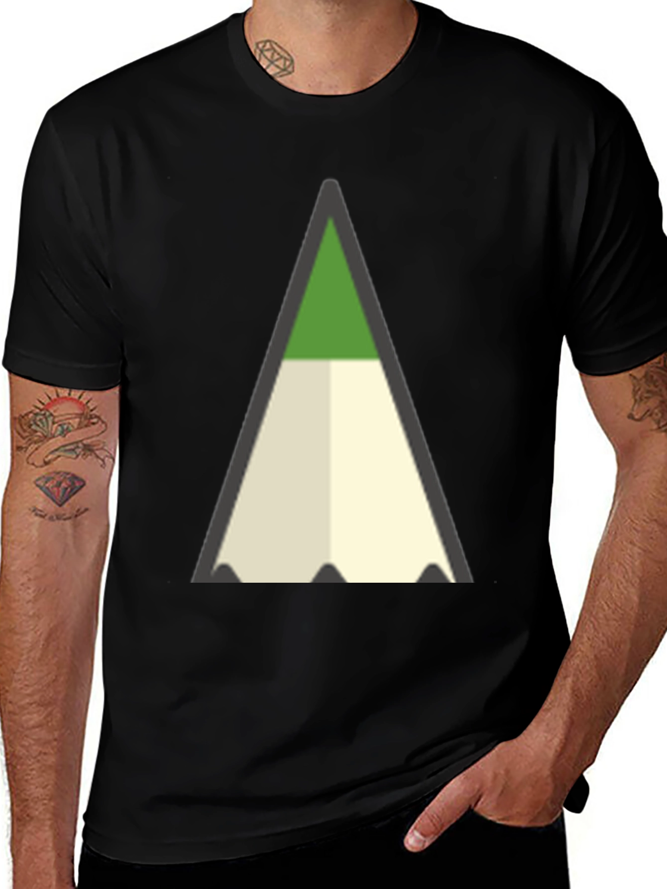 Variant 12 of Abstract Pencil T-Shirt - Modern Graphic Tee