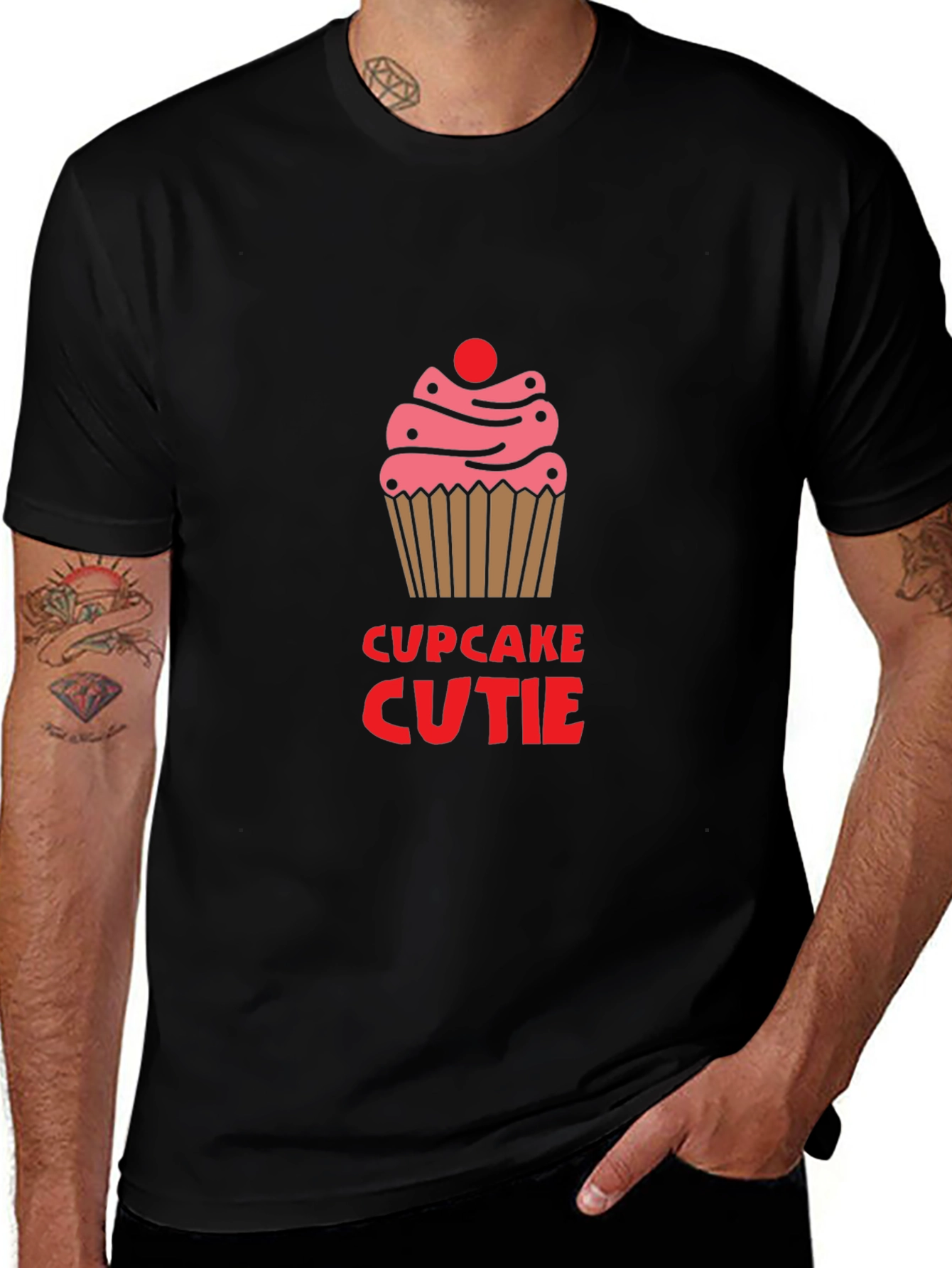 Variant 12 of Cupcake Cutie Graphic Tee - Fun & Stylish!