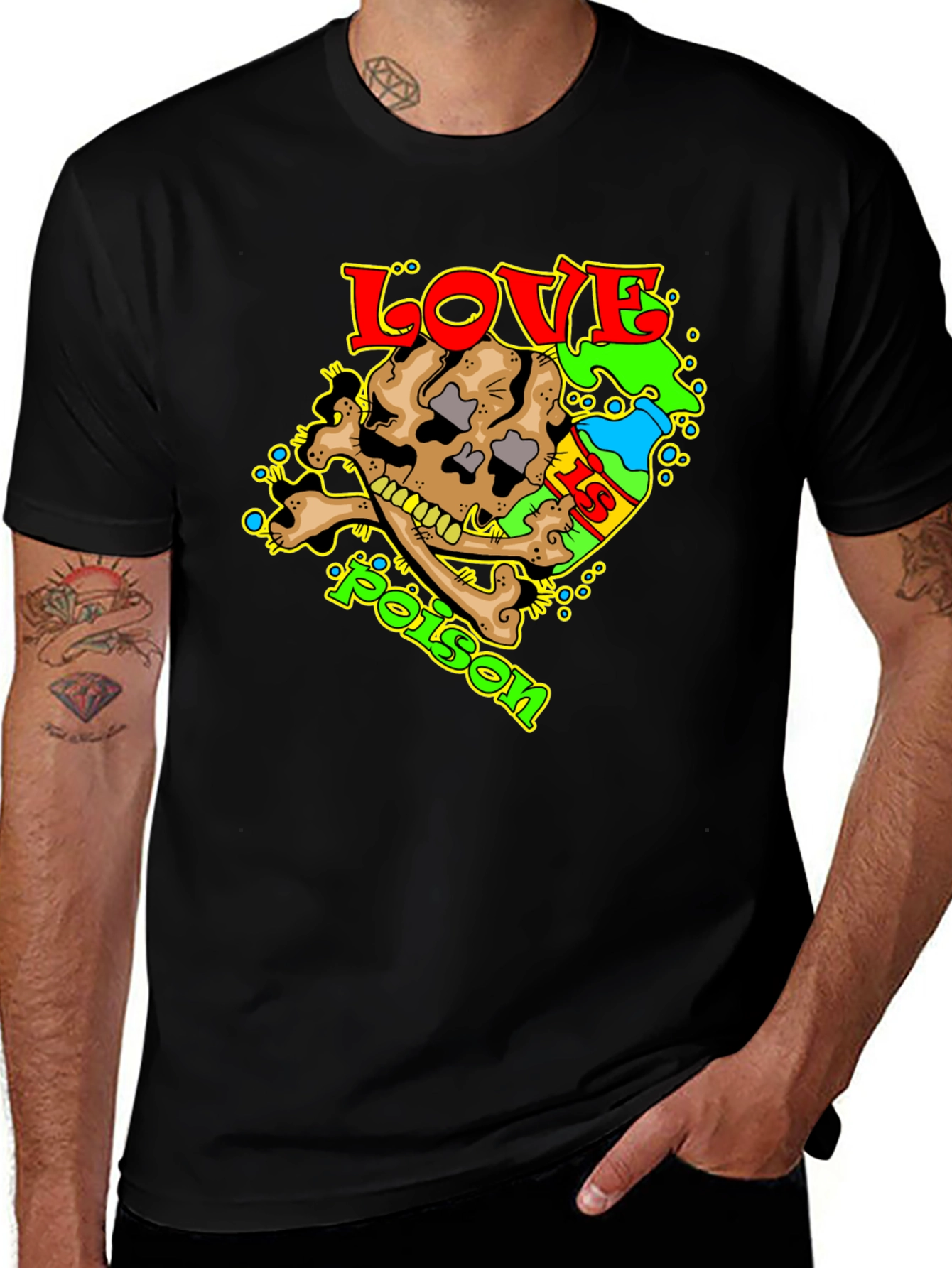 Love Poison Skull Graphic Tee