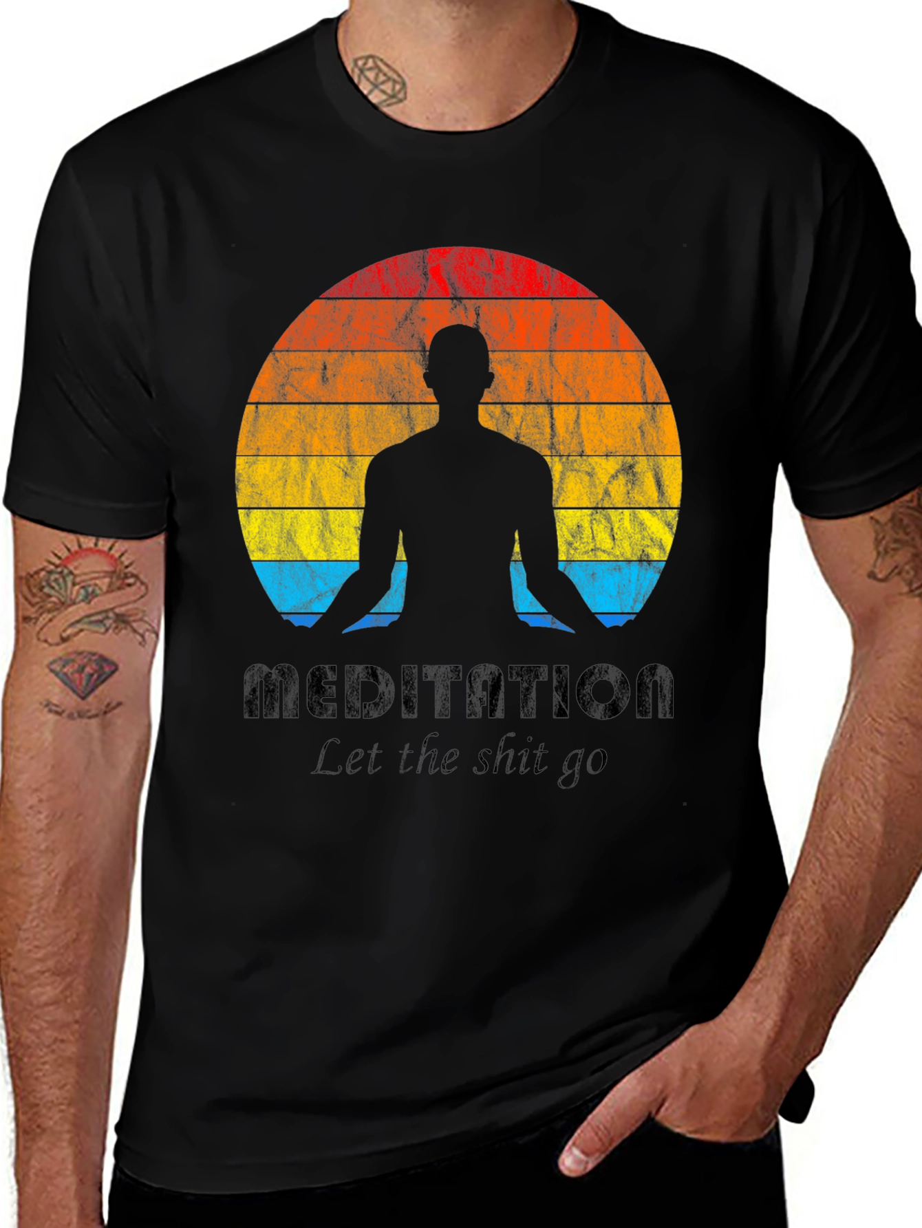 Variant 19 of Meditation T-Shirt - Let it Go Relaxed Fit Tee