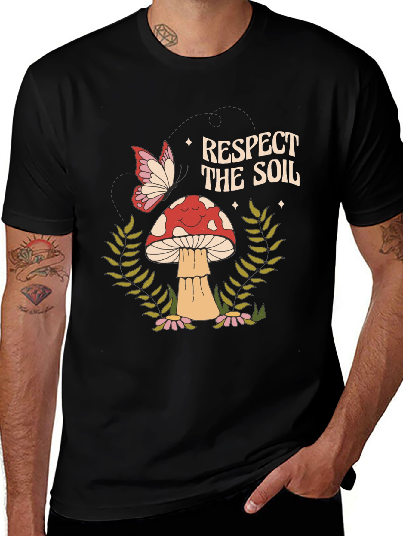 Variant 17 of Respect the Soil Graphic Tee - Nature Lover's Shirt
