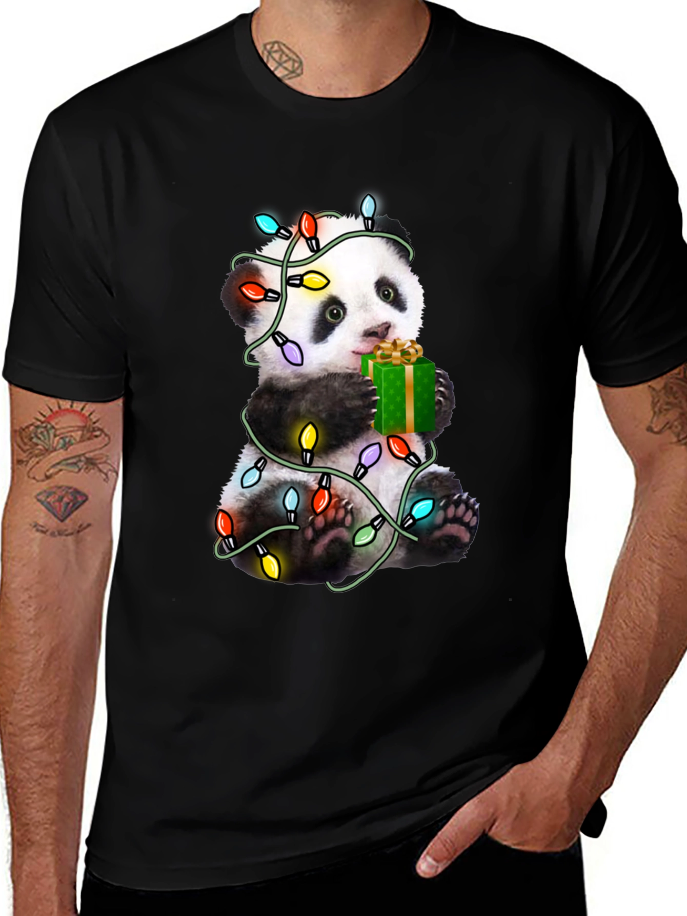 Festive Panda Christmas T-Shirt