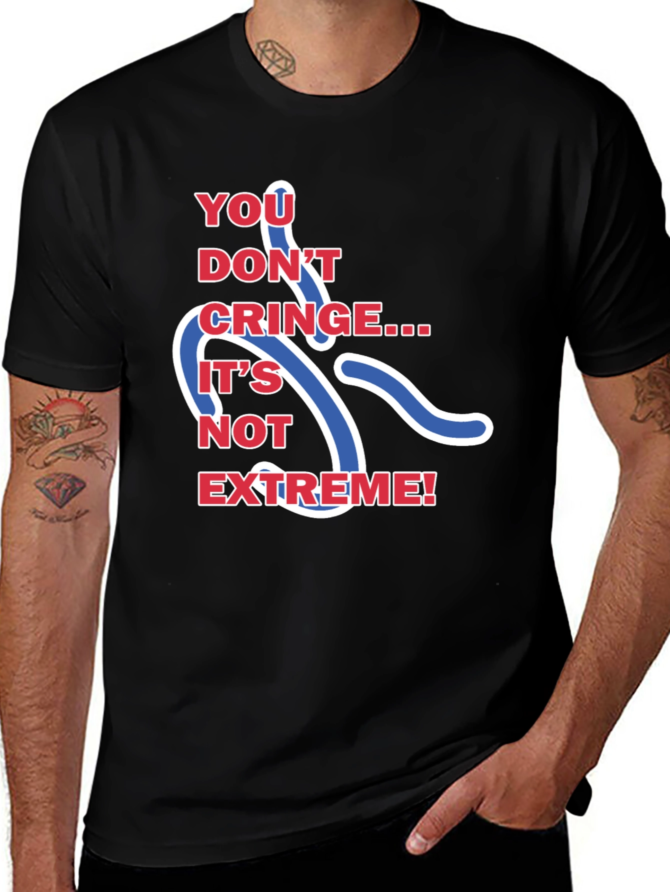 Black Cringe? Not Extreme T-Shirt main image