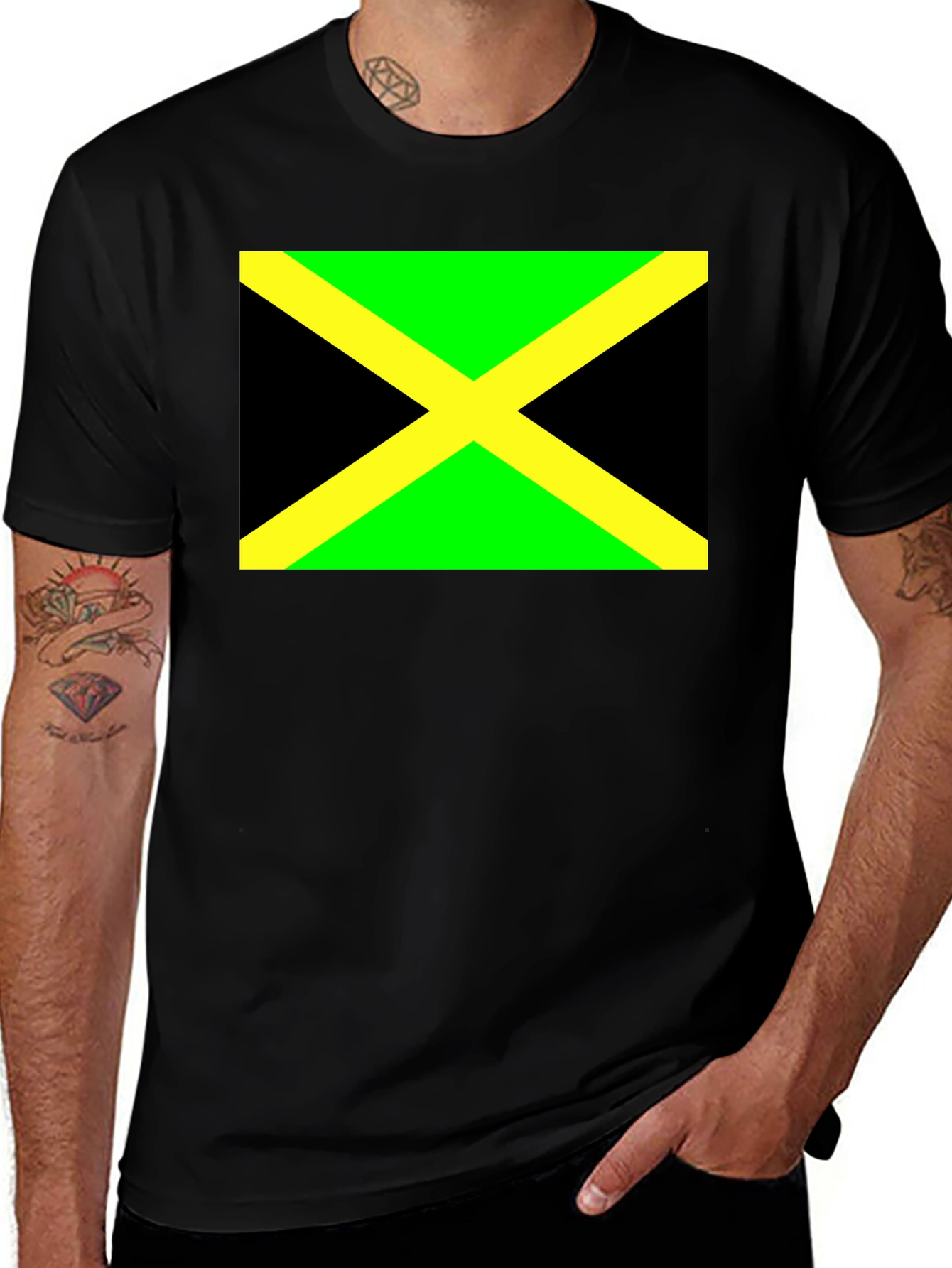 Variant 16 of Jamaica Flag T-Shirt - Reggae Style
