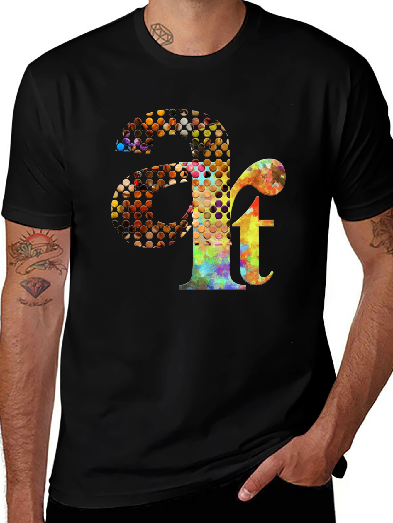 Variant 3 of Artistic Initial Graphic T-Shirt - Stylish Design