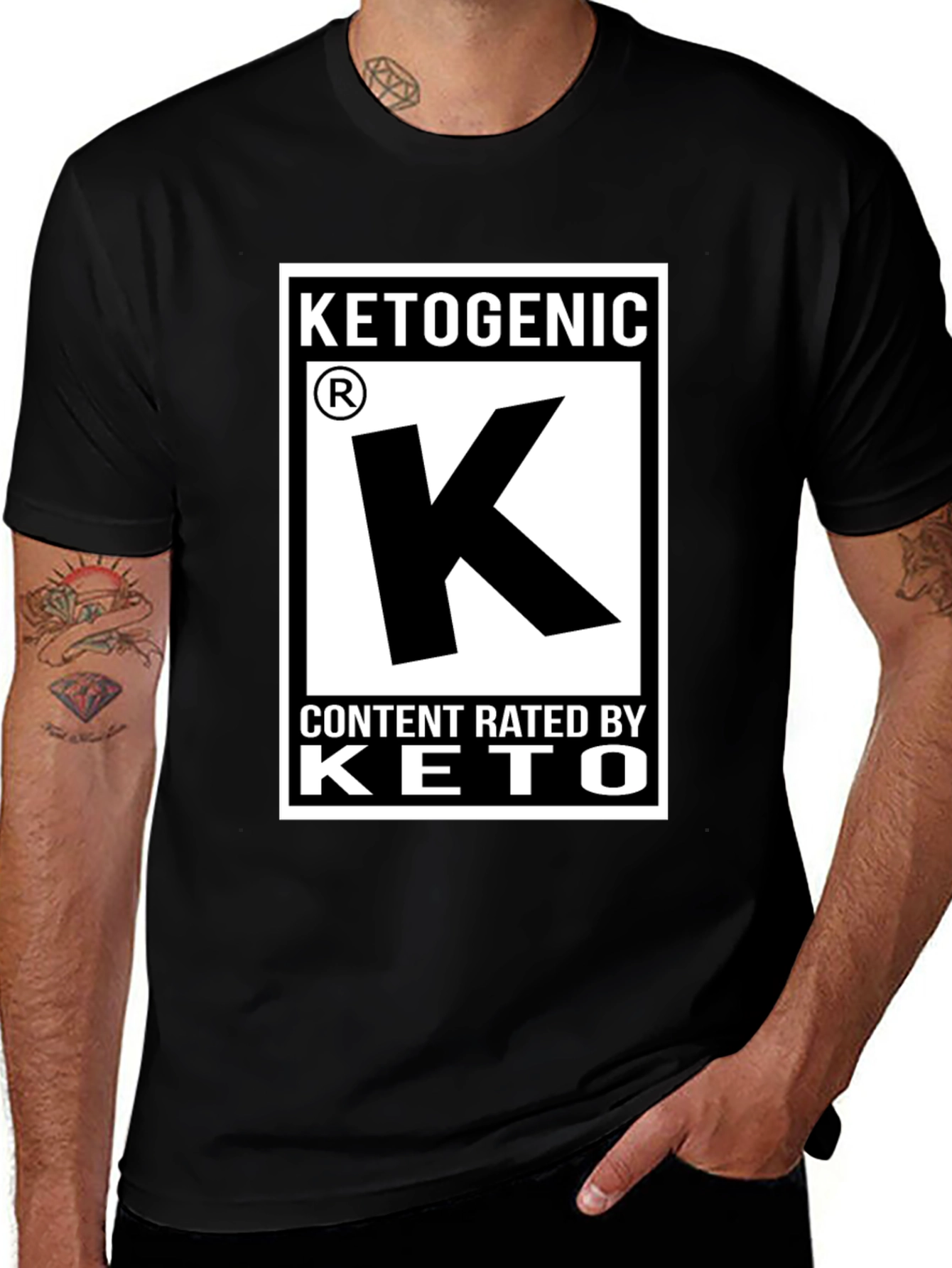 Variant 28 of Ketogenic Keto Diet T-Shirt - Rated K For Keto Lifestyle