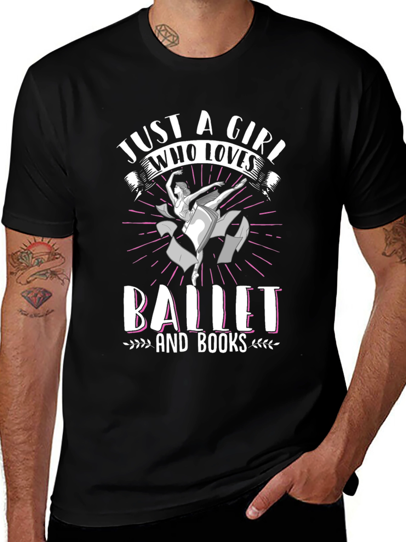 Variant 24 of Ballet and Books Graphic Tee