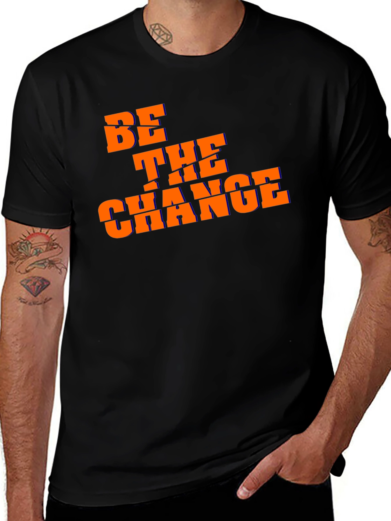 Variant 16 of Be the Change Graphic Tee - Bold Statement T-Shirt