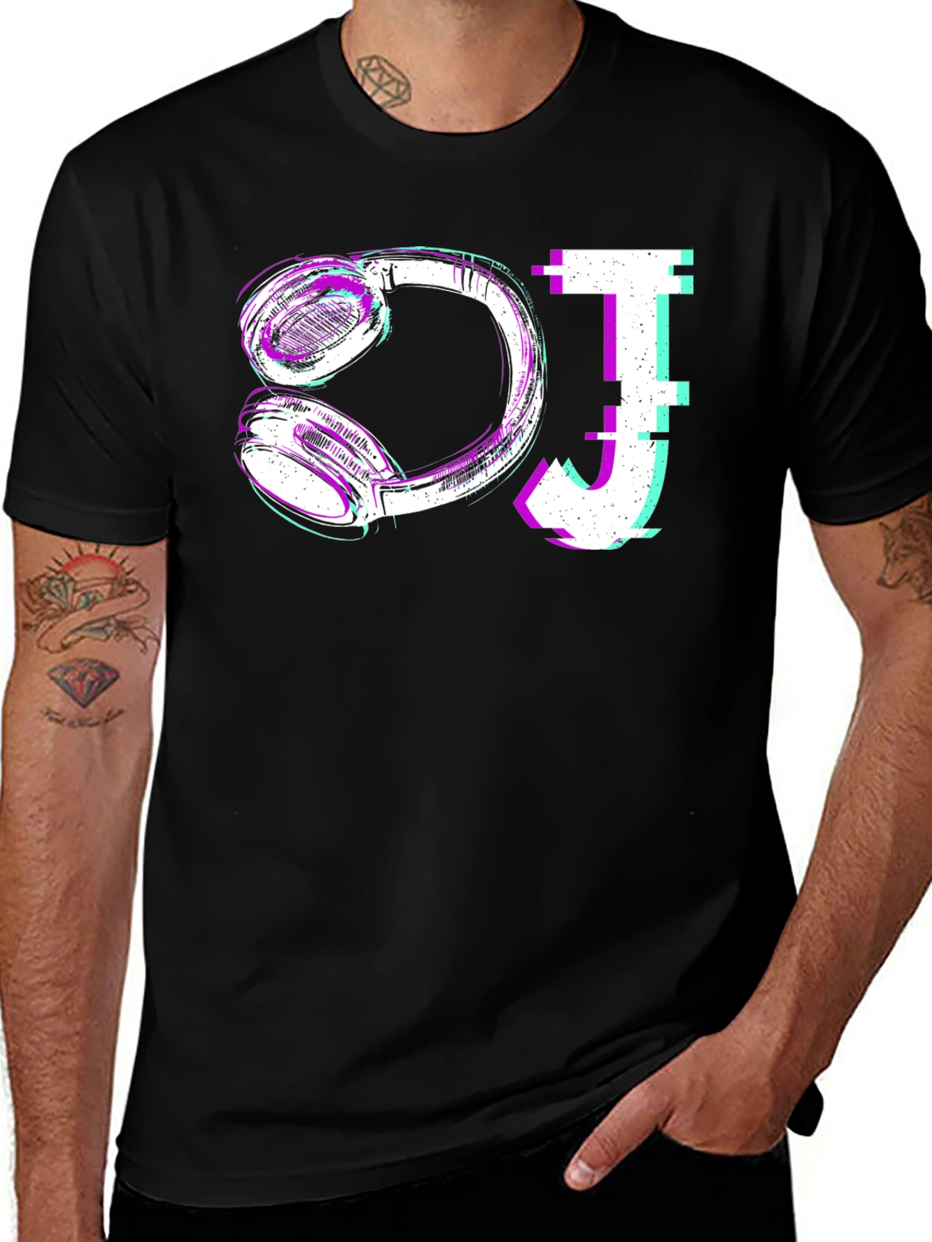 DJ Headphones Graphic T-Shirt - Music Lover Tee