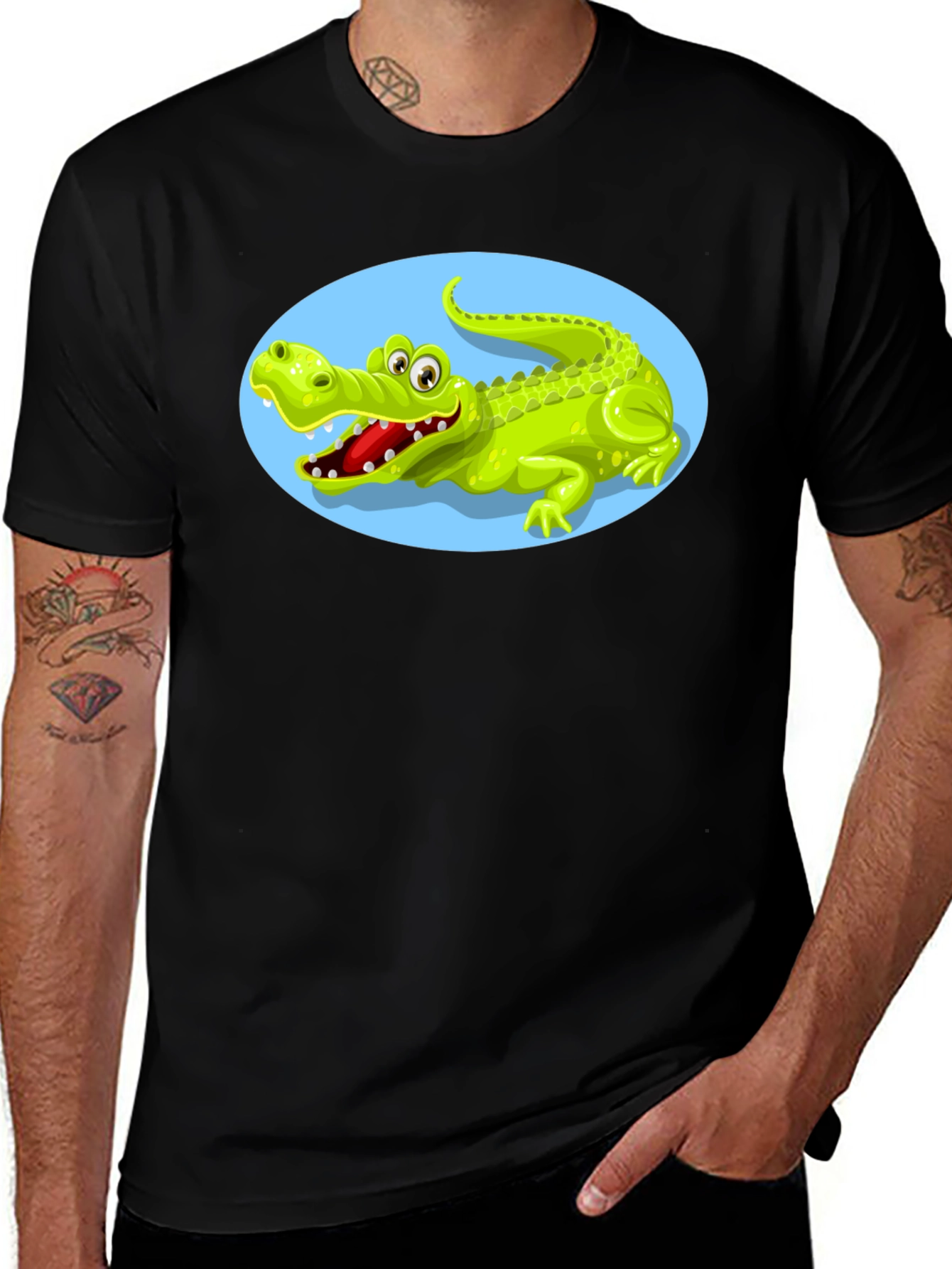 Variant 6 of Cartoon Alligator Graphic Tee