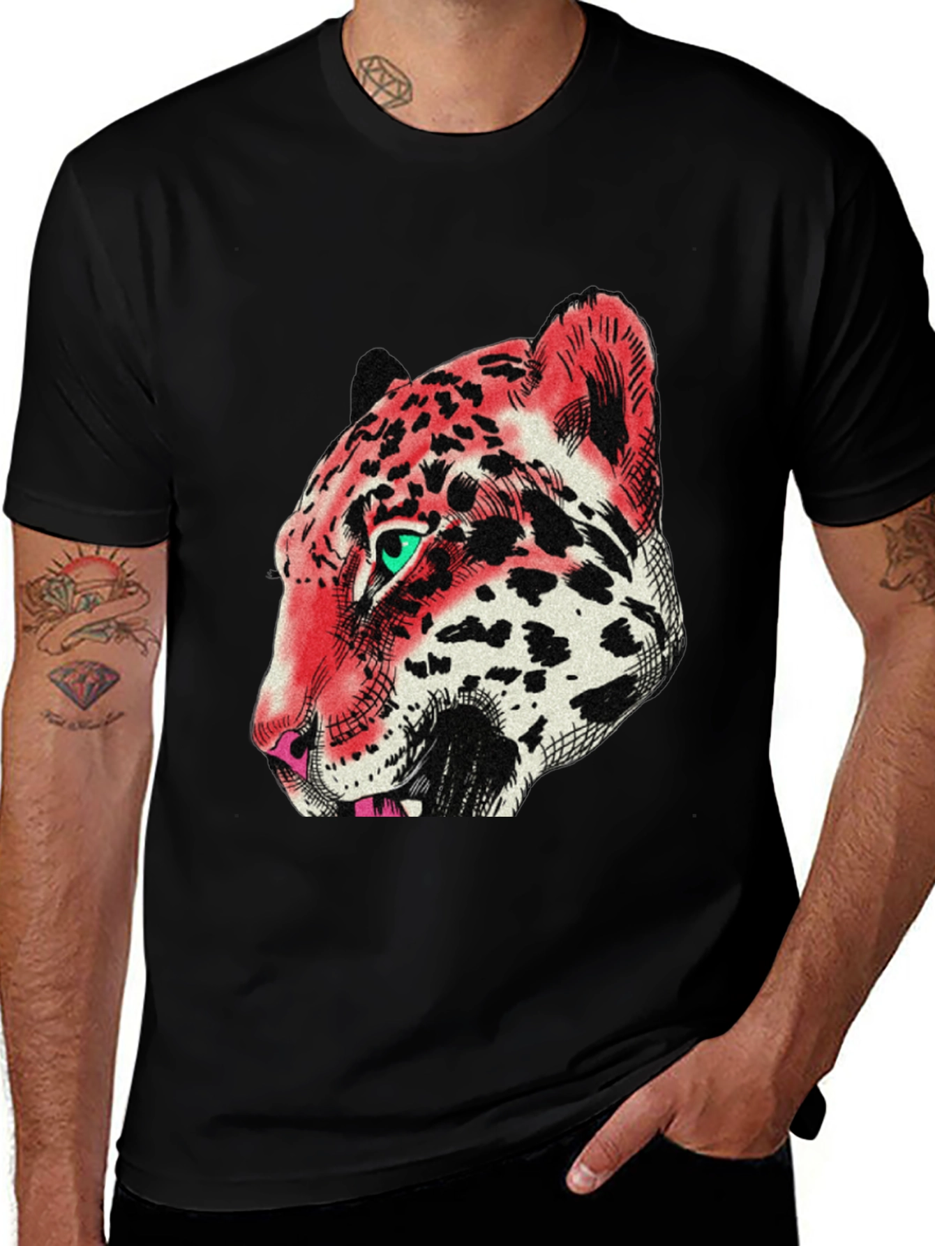 Variant 15 of Bold Graphic Tee - Leopard Design