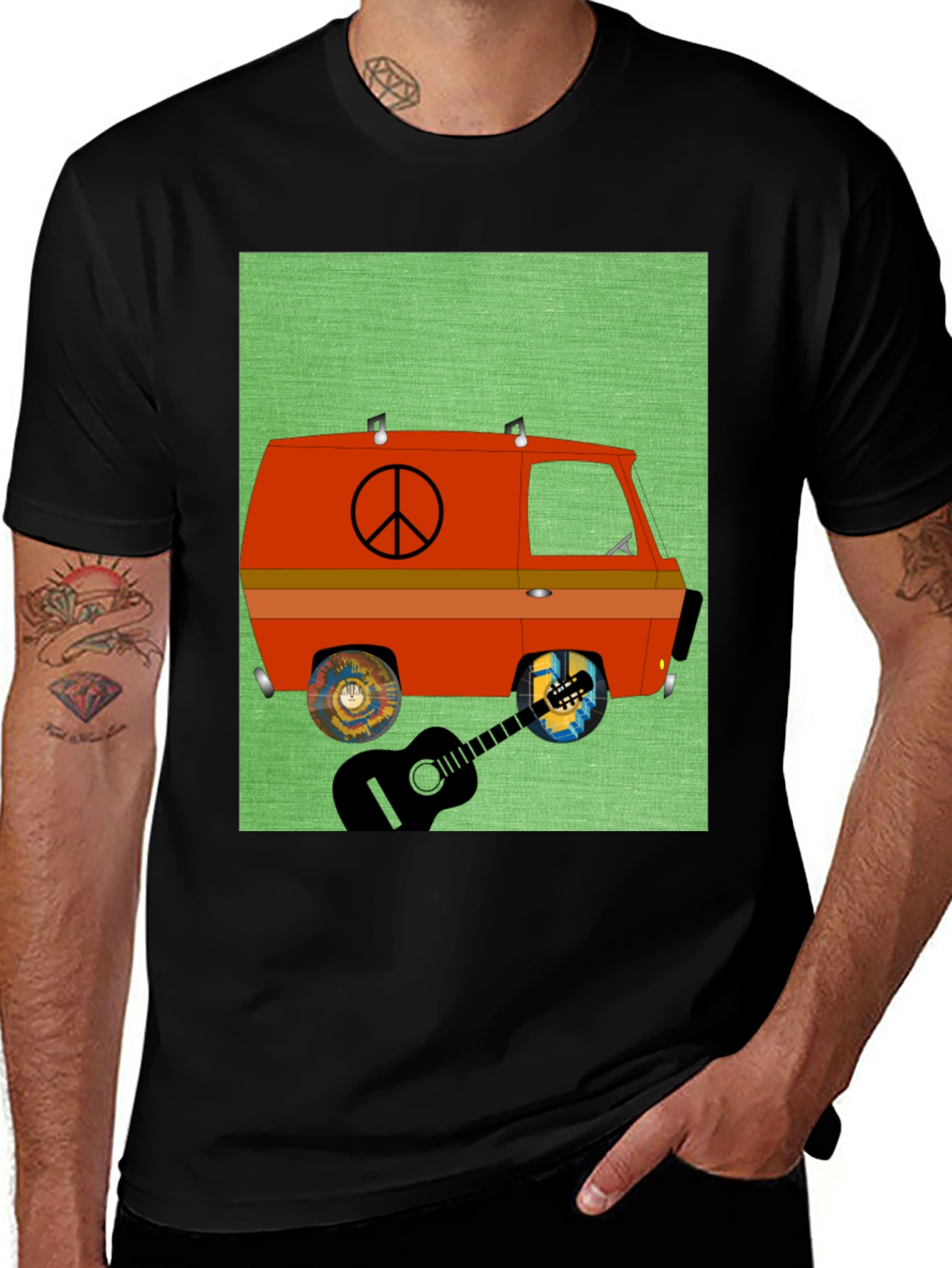 Variant 7 of Retro Peace Van Graphic Tee