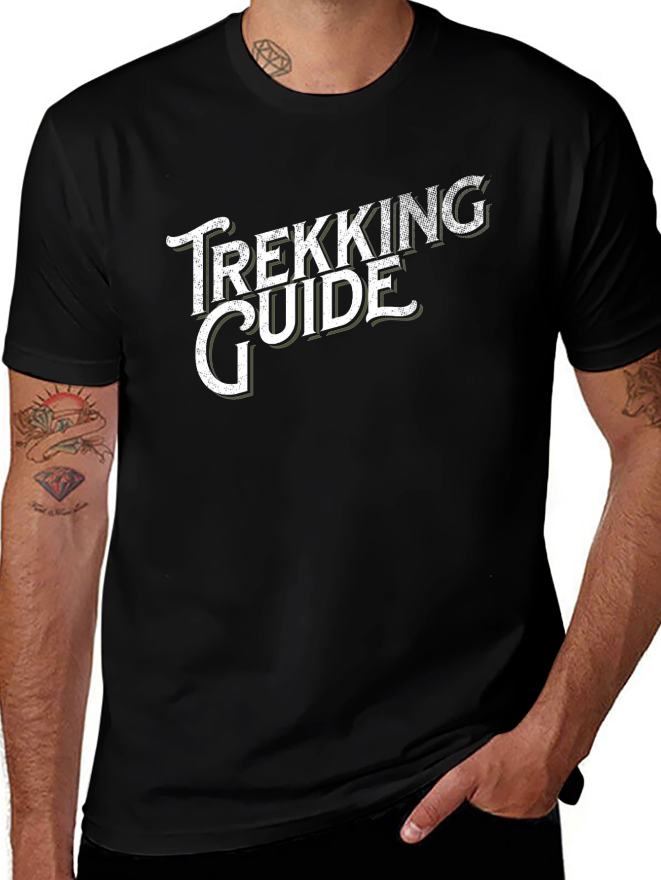 Trekking Guide Graphic T-Shirt - Black