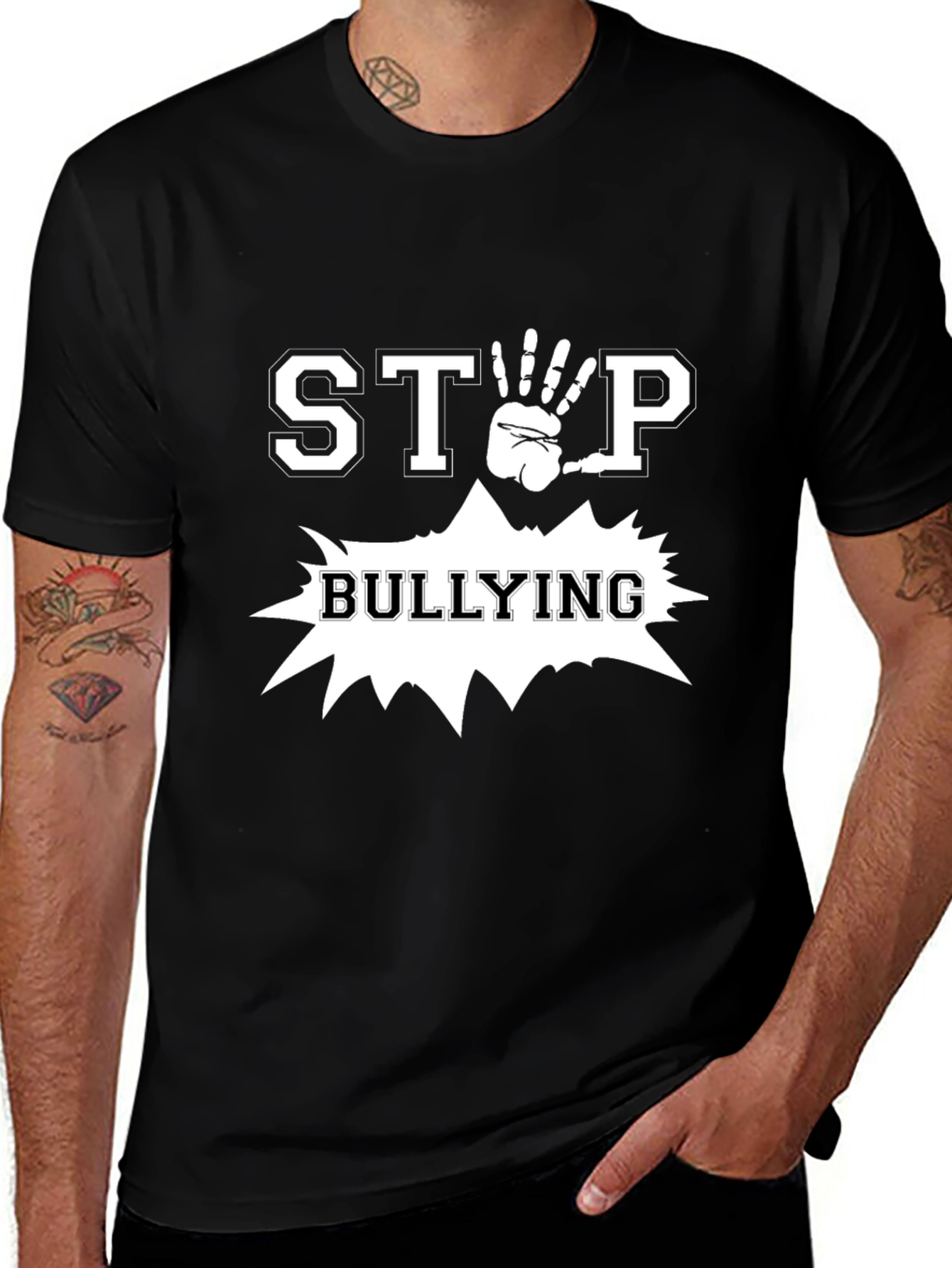 Variant 16 of Stop Bullying T-Shirt - Black Short Sleeve