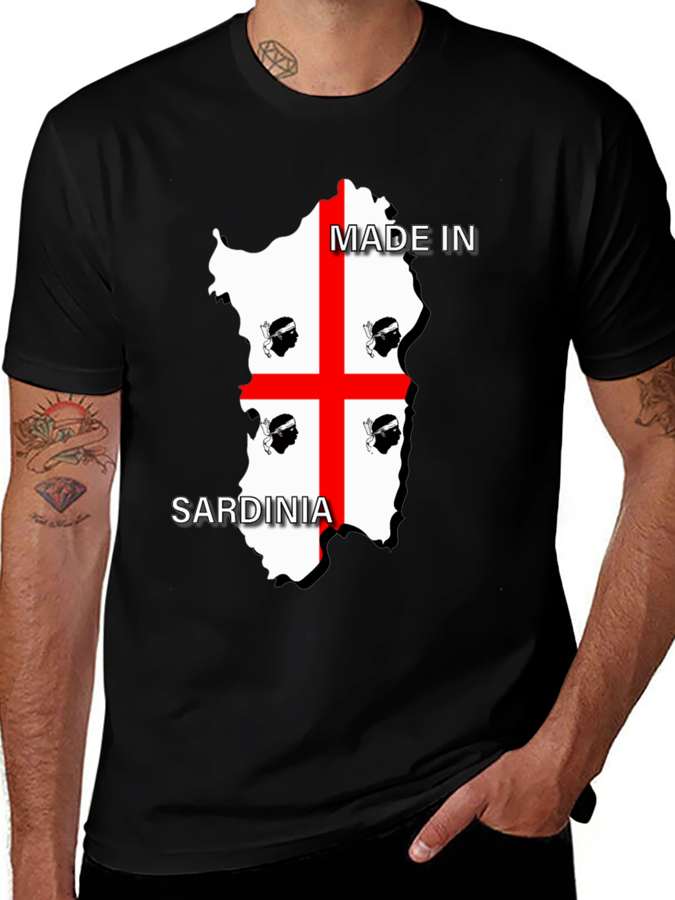 Variant 18 of Sardinia Flag Graphic T-Shirt