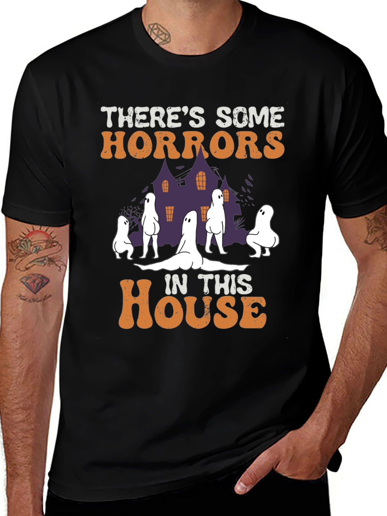 Halloween "Horrors in This House" Graphic Tee