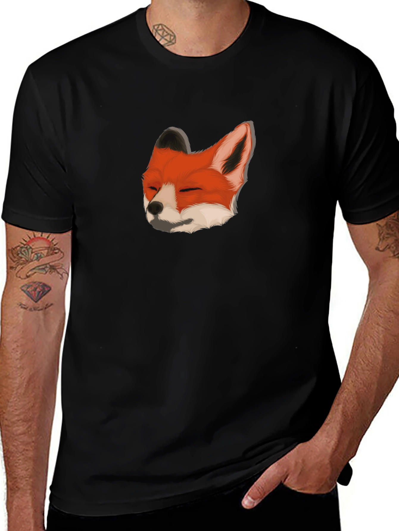 Fox Head Graphic Black T-Shirt
