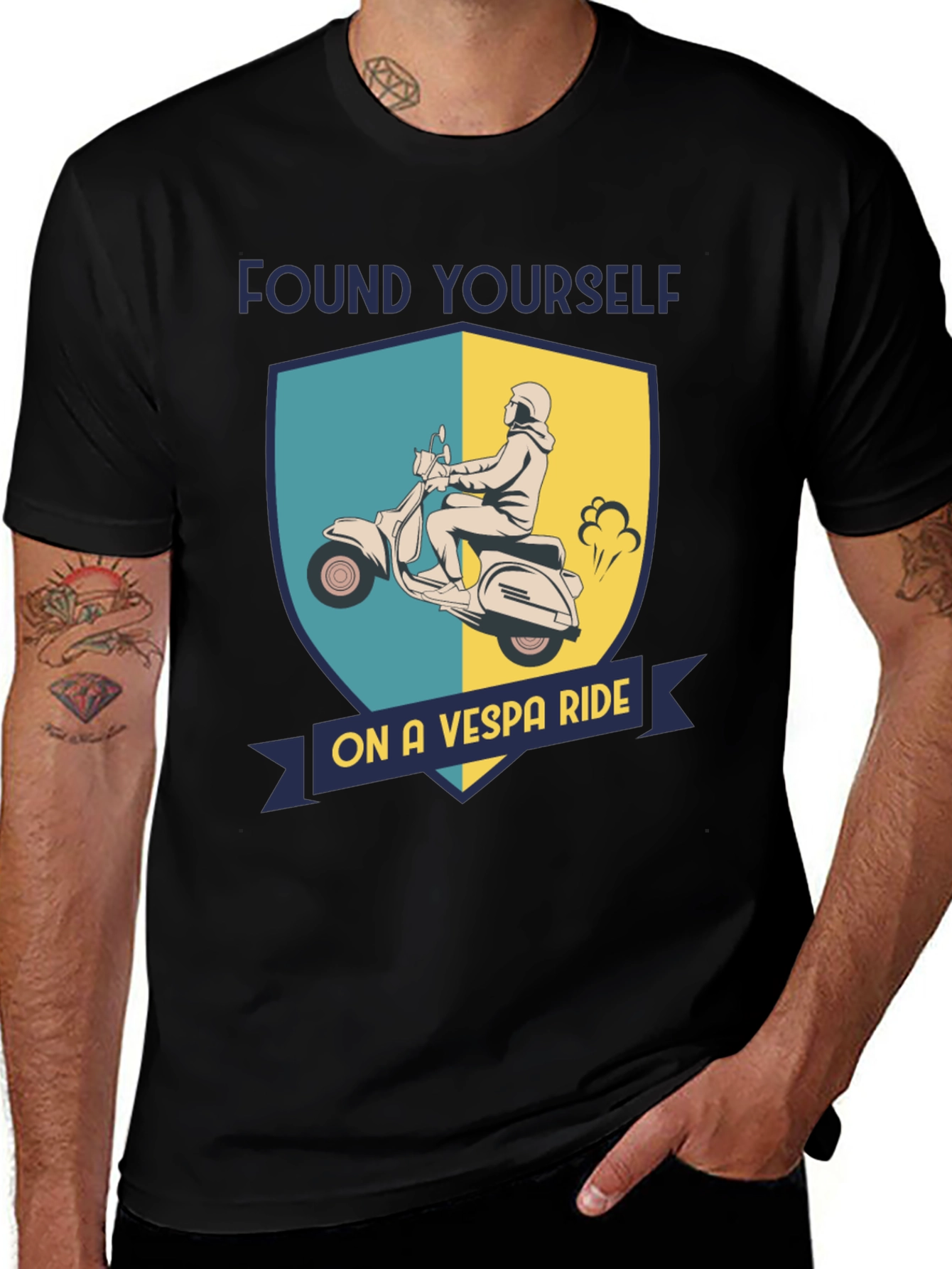 Variant 7 of Vespa Ride T-Shirt - Retro Scooter Design