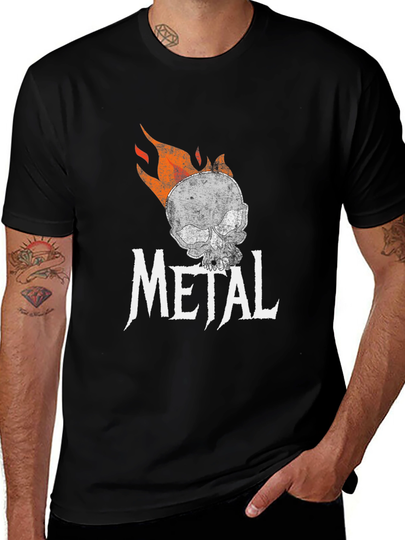 Variant 19 of Metal Skull Graphic T-Shirt
