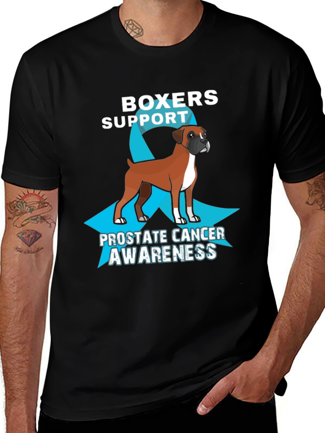 Variant 29 of Boxers Support Prostate Cancer Awareness Graphic Tee