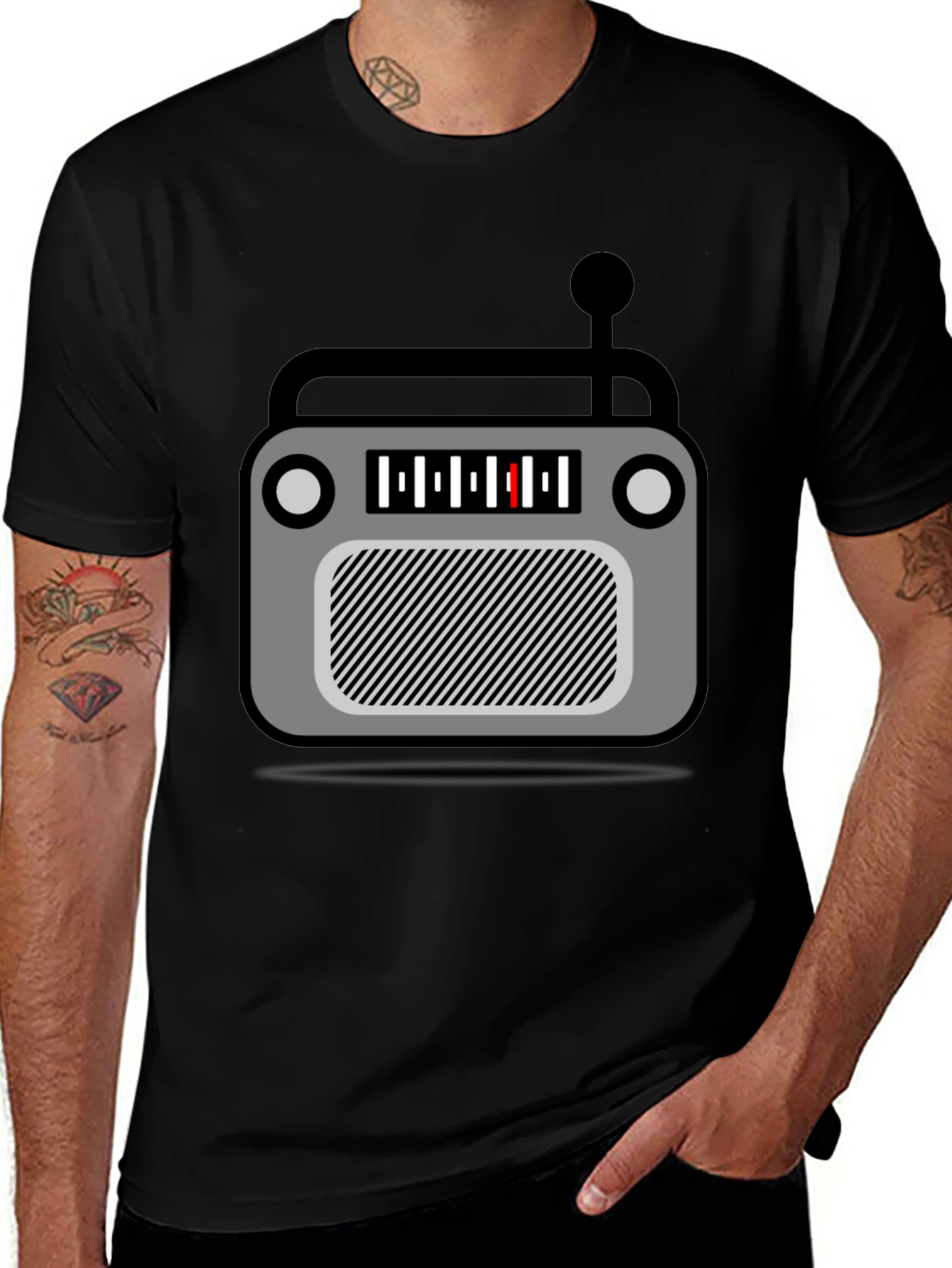 Variant 2 of Retro Radio Graphic T-Shirt - Vintage Style Tee
