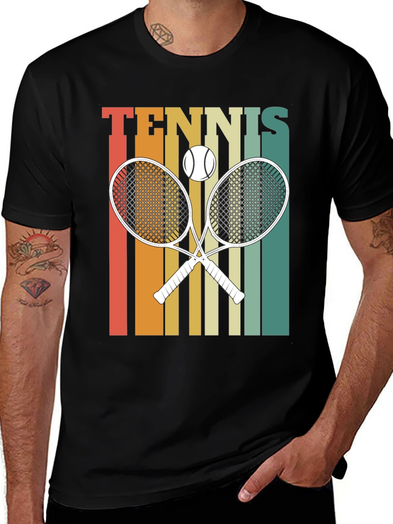 Retro Tennis Graphic T-Shirt