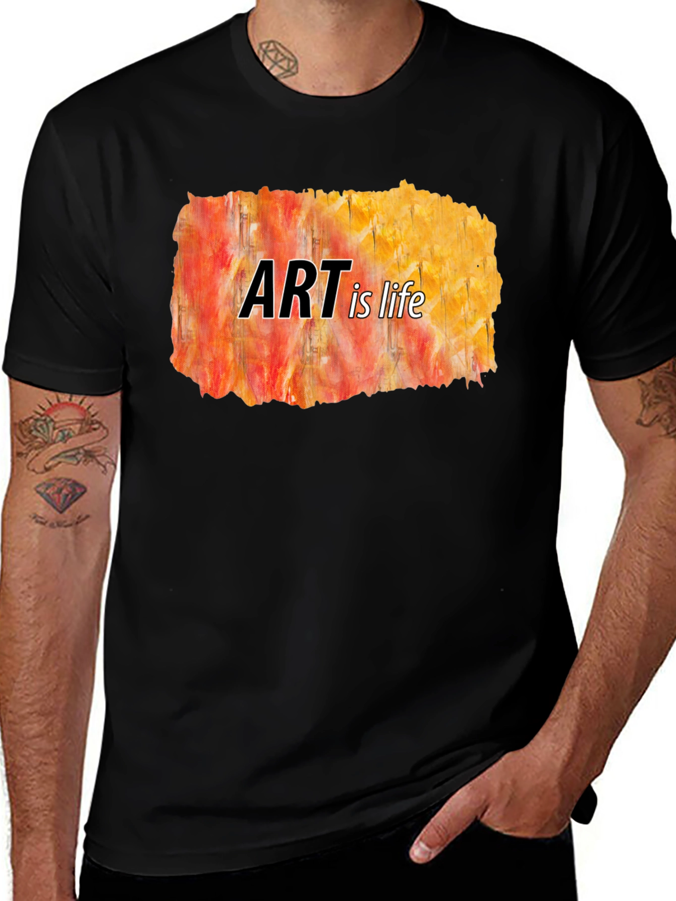 Variant 5 of Art Is Life Black T-Shirt
