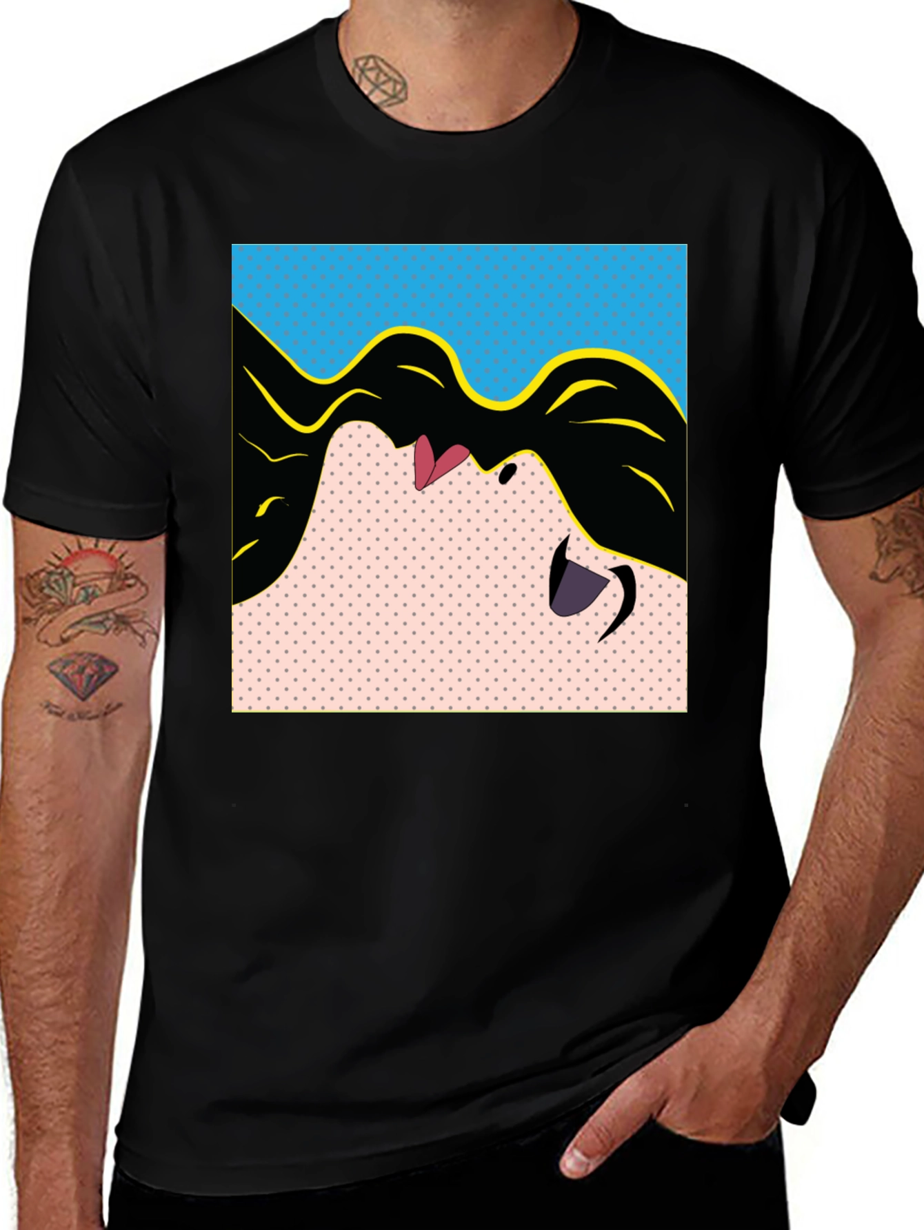 Pop Art Graphic Tee - Kiss
